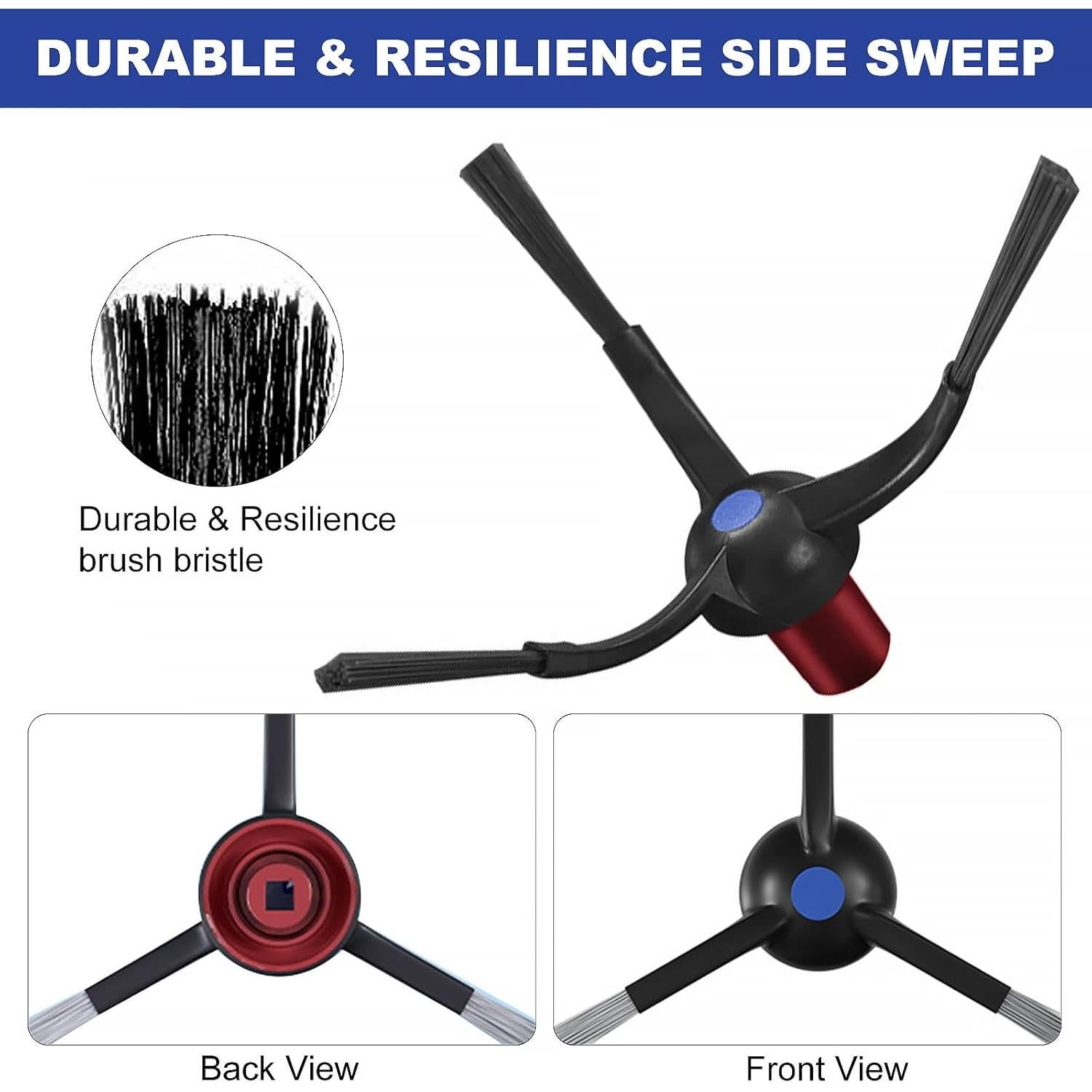 Kit de Reemplazo para Aspirador Robot ECOVACS DEEBOT T30S Combo - 2 Cepillos, 6 Filtros HEPA, 8 Paños de Mopa