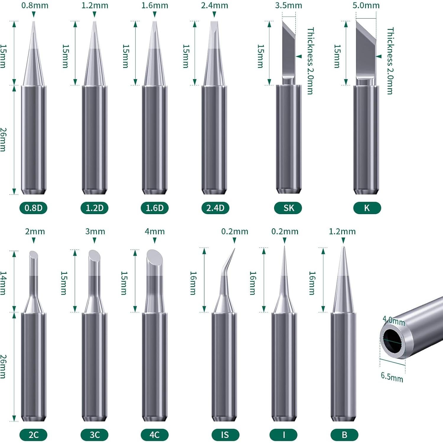 Puntas de Soldadura 900M Hanglife - 12 Piezas de Reemplazo