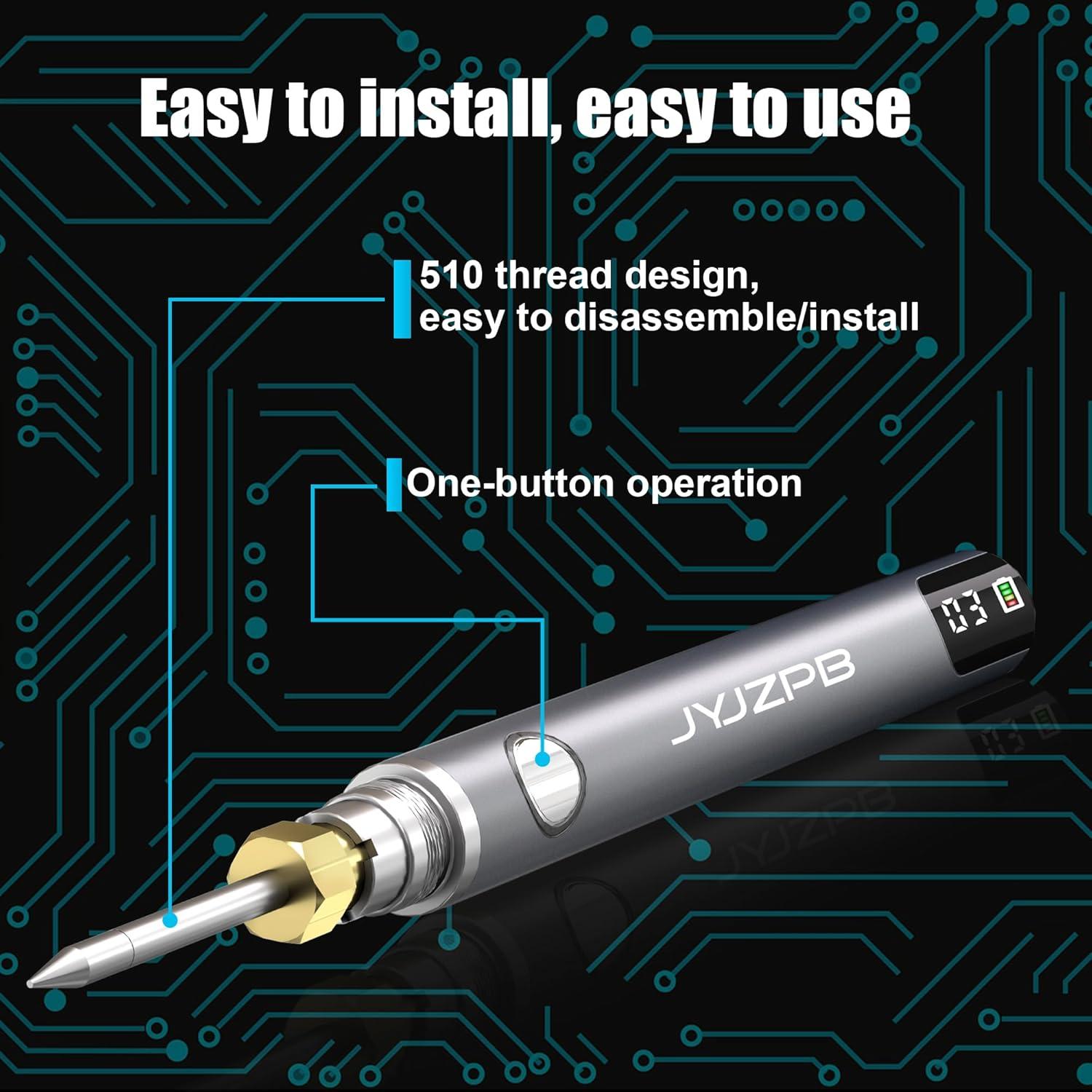 Soldador Portátil Recargable JYJZPB con Pantalla LED 108g