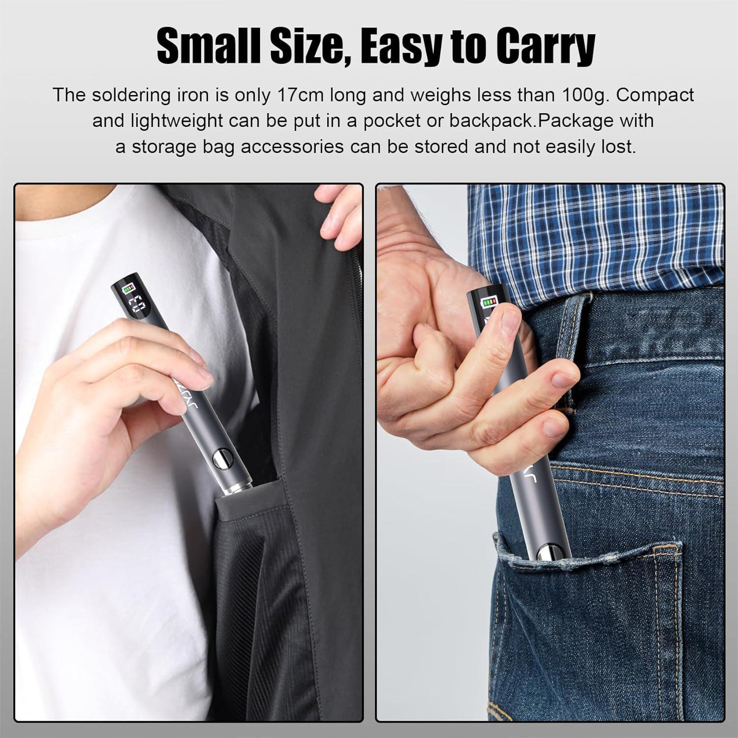 Soldador Portátil Recargable JYJZPB con Pantalla LED 108g