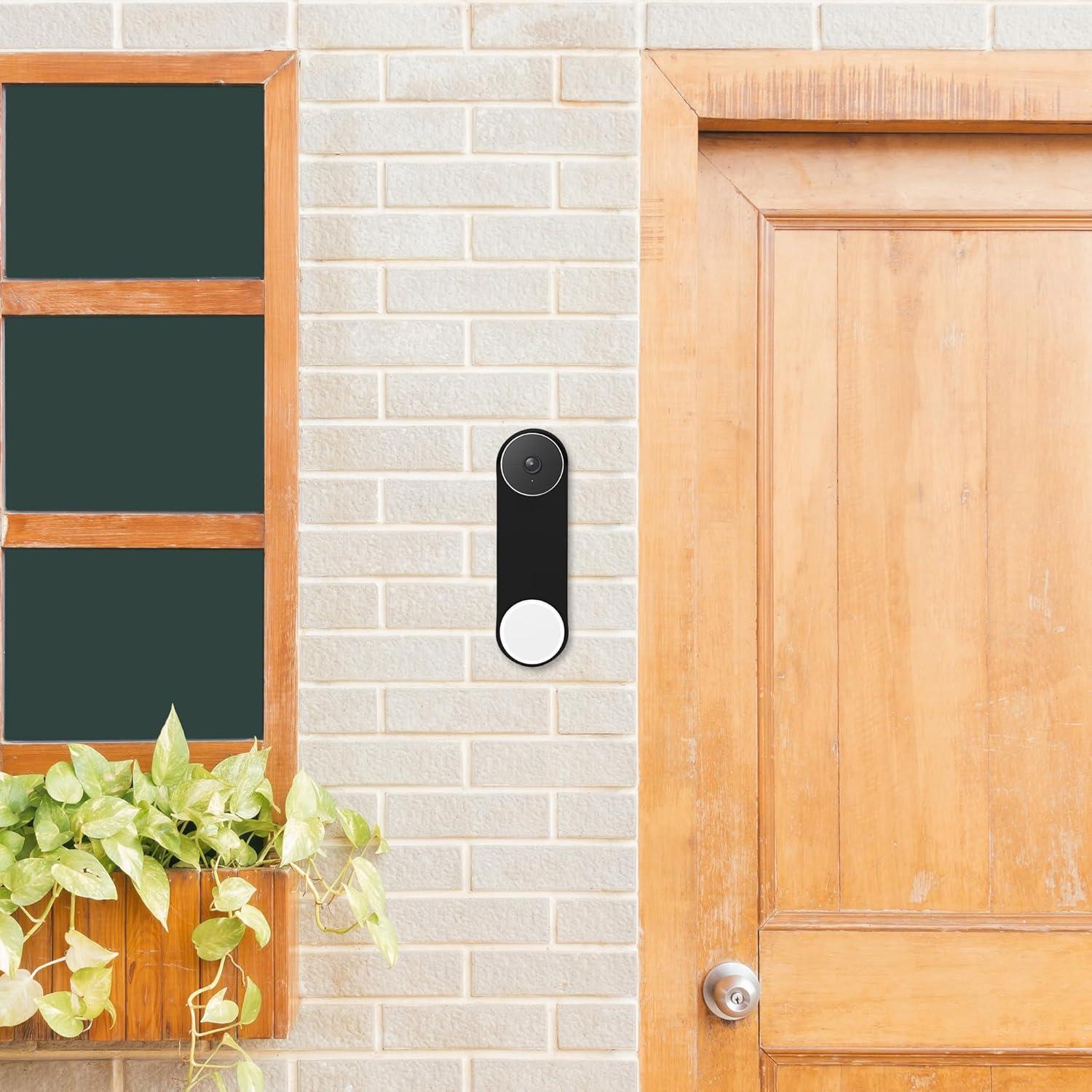 Funda de Silicona kwmobile para Google Nest Doorbell Negra
