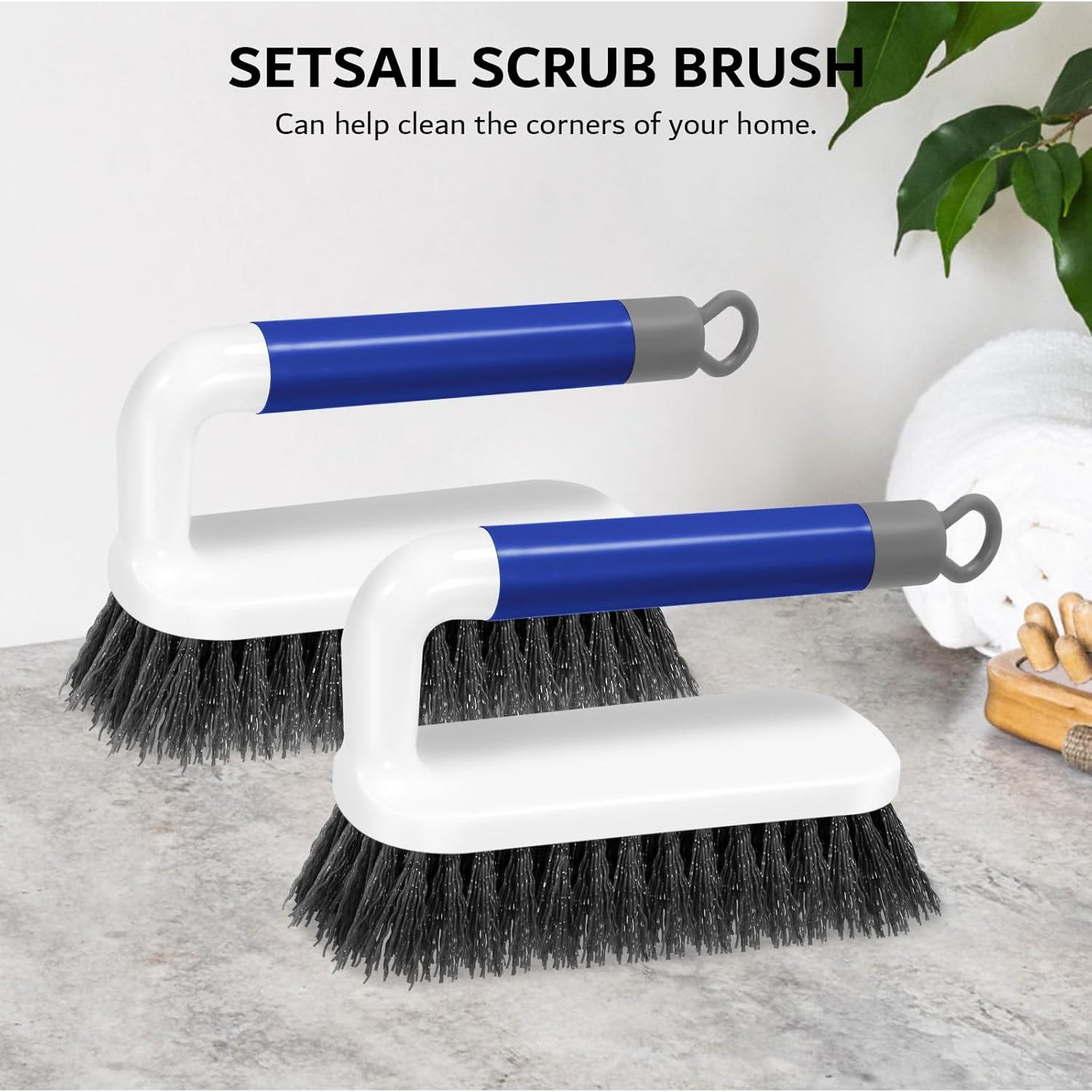 SetSail Cepillo de Fregar Duro con Mango Antideslizante - 2 Pzs