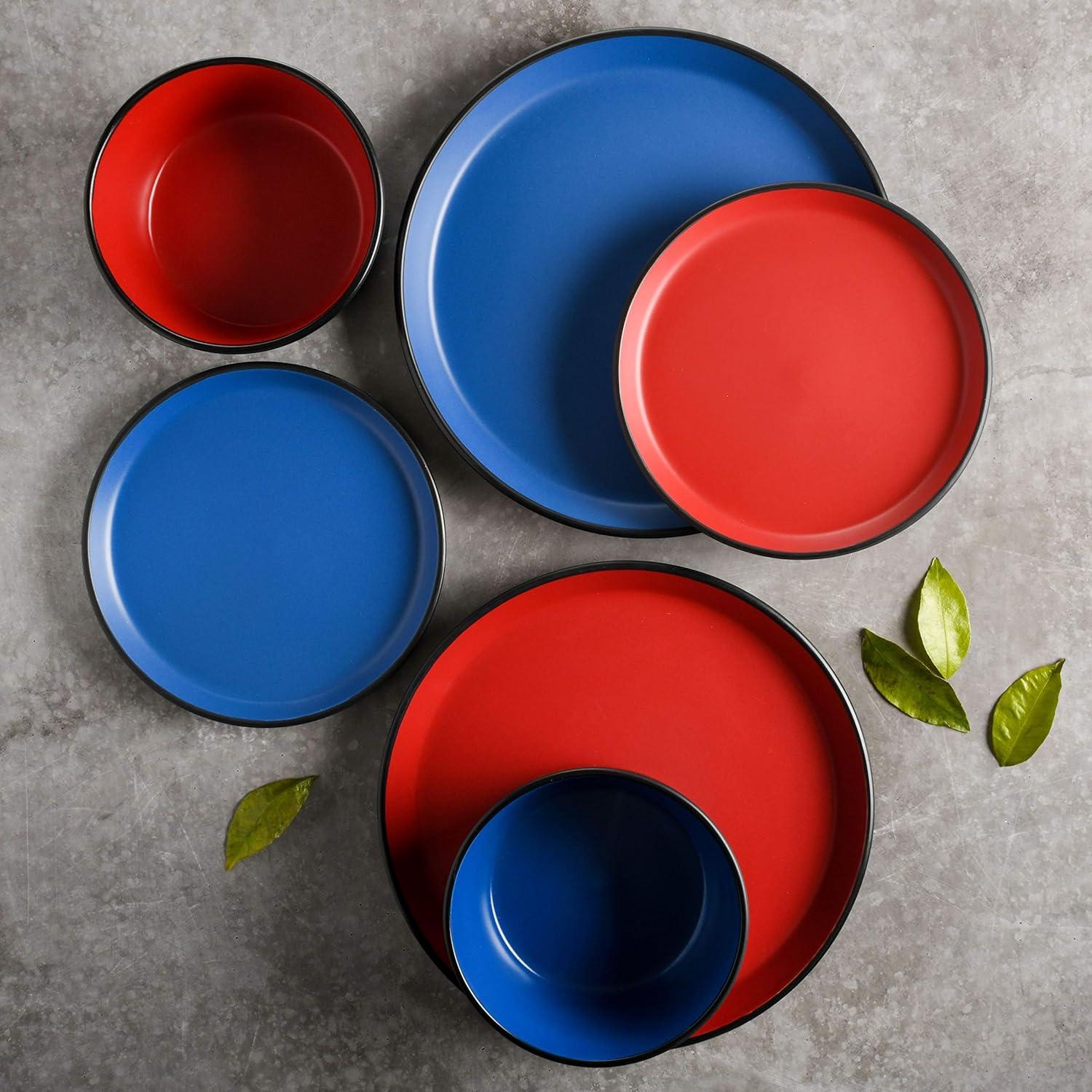 Juego de vajilla cerámica Gibson Soho Lounge 12 piezas rojo