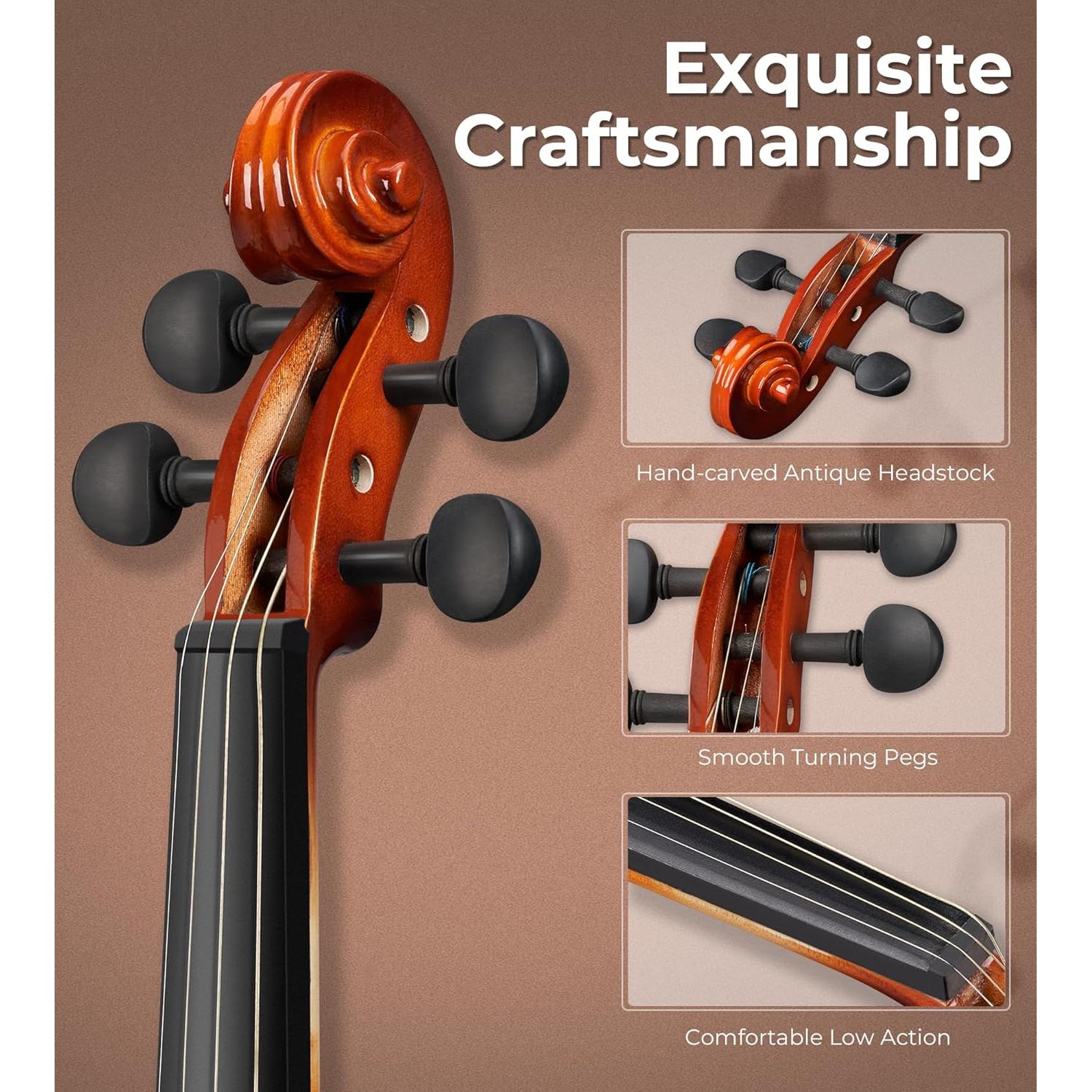 Vangoa Violín 1/4 para Niños con Estuche y Accesorios