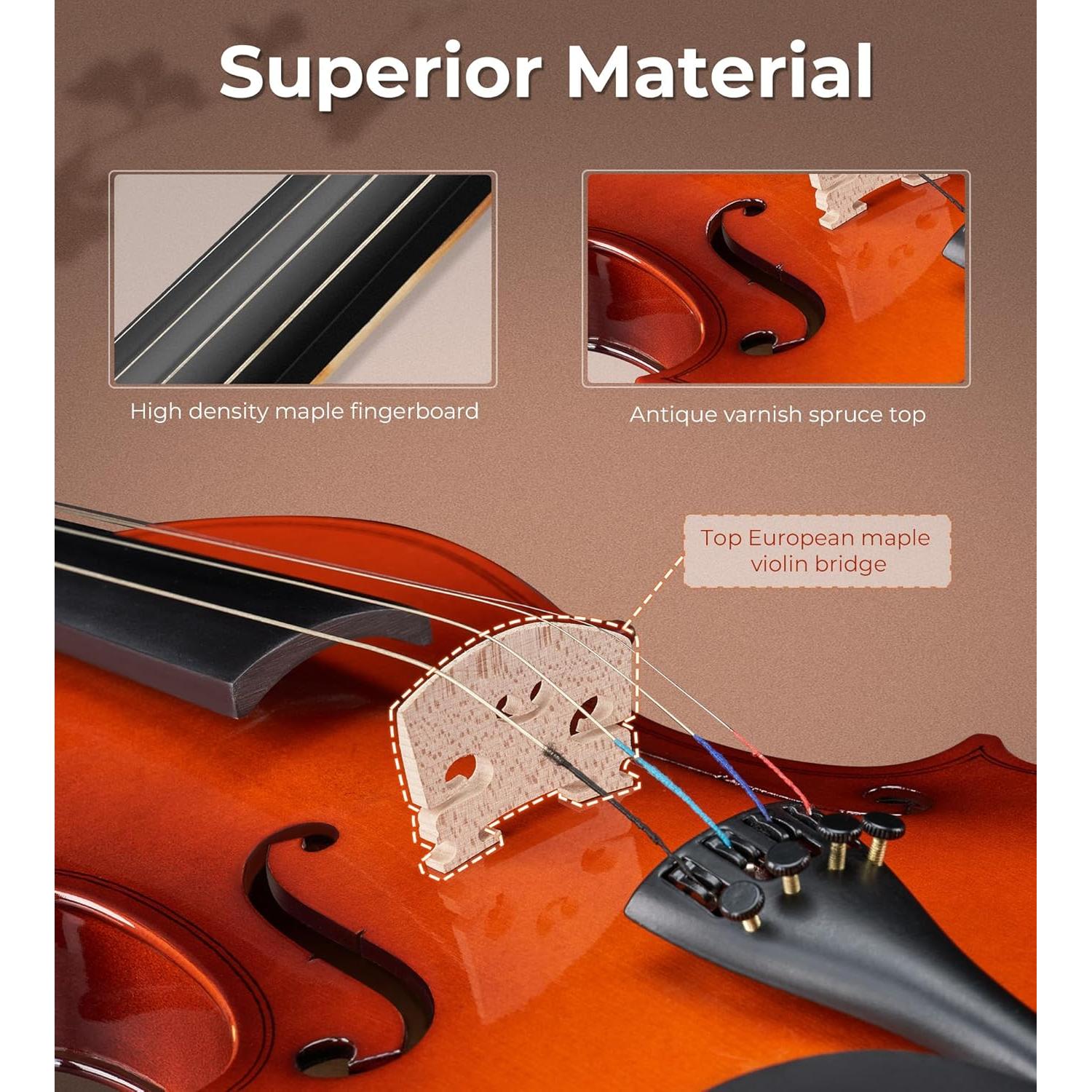 Vangoa Violín 1/4 para Niños con Estuche y Accesorios