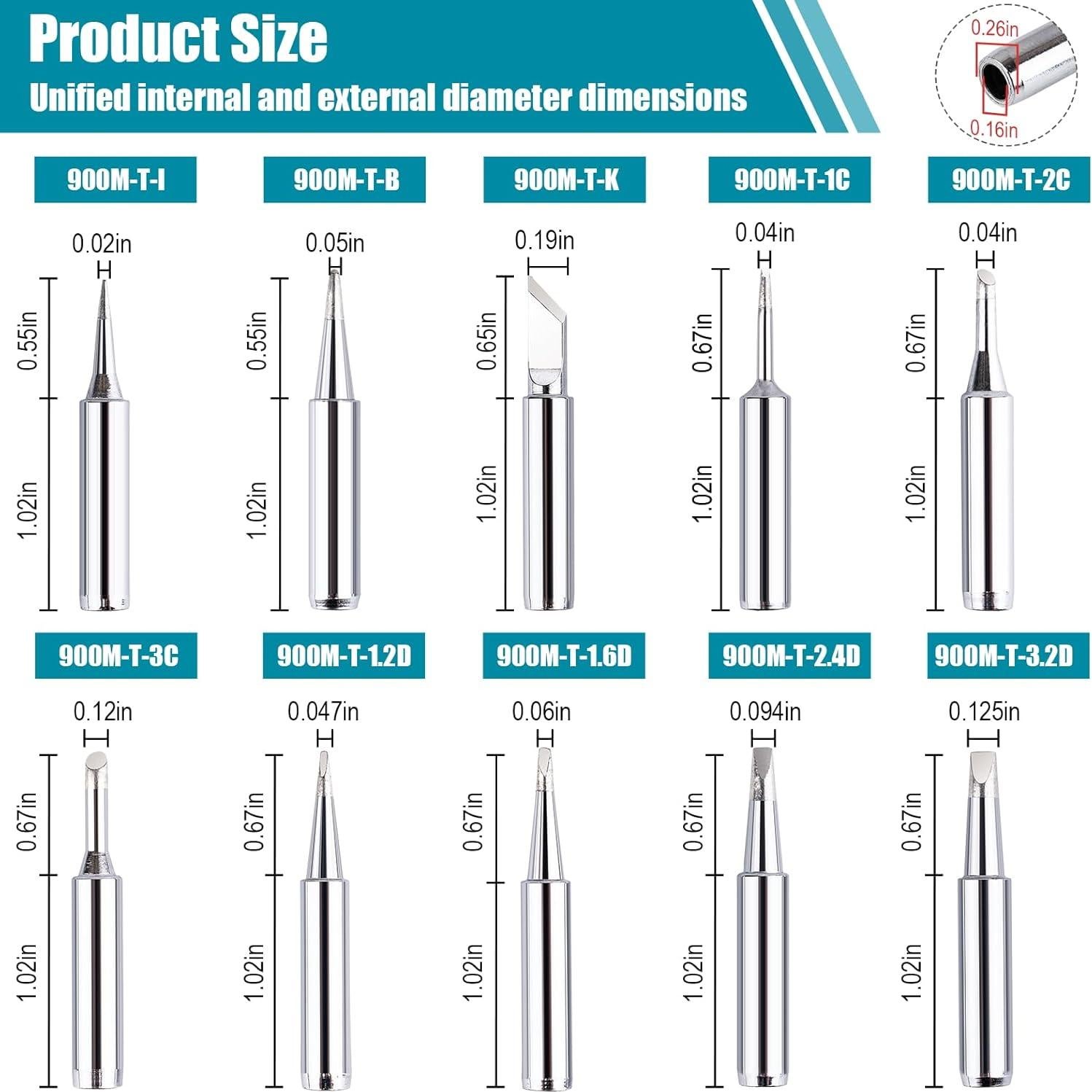 10 Puntas de Soldador 900M-T Siziviki Premium Sin Plomo