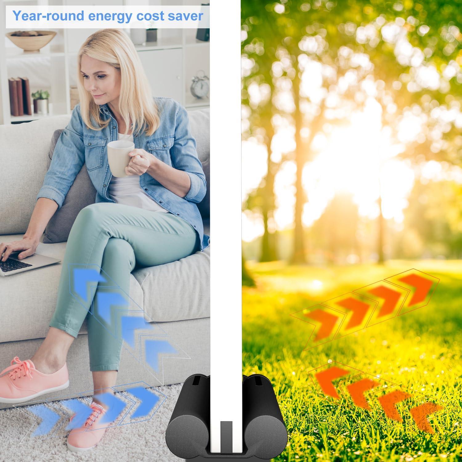 Tope de Corriente de Aire TONINT 91.44 cm Negro Silicona