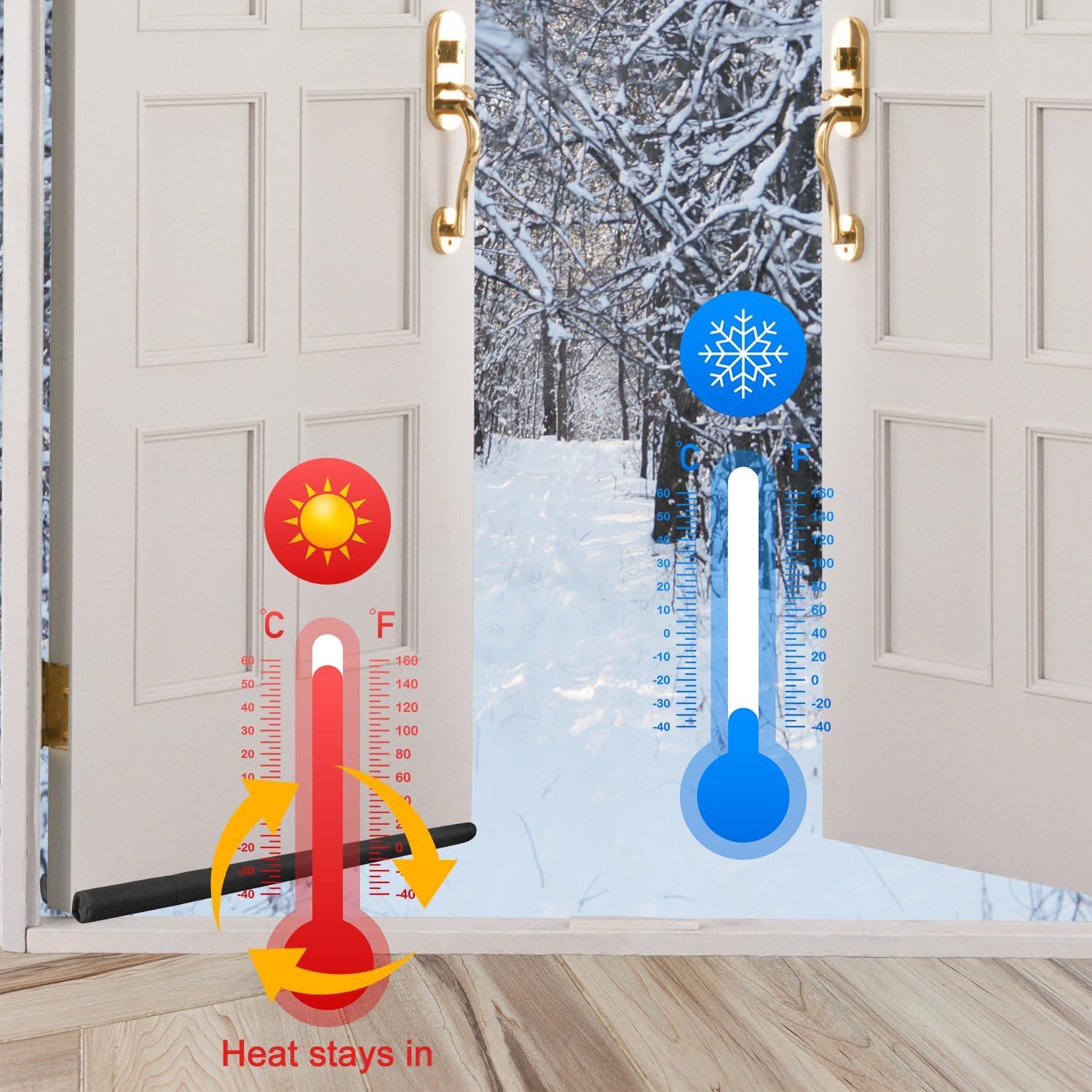 Tope de Corriente de Aire TONINT 91.44 cm Negro Silicona