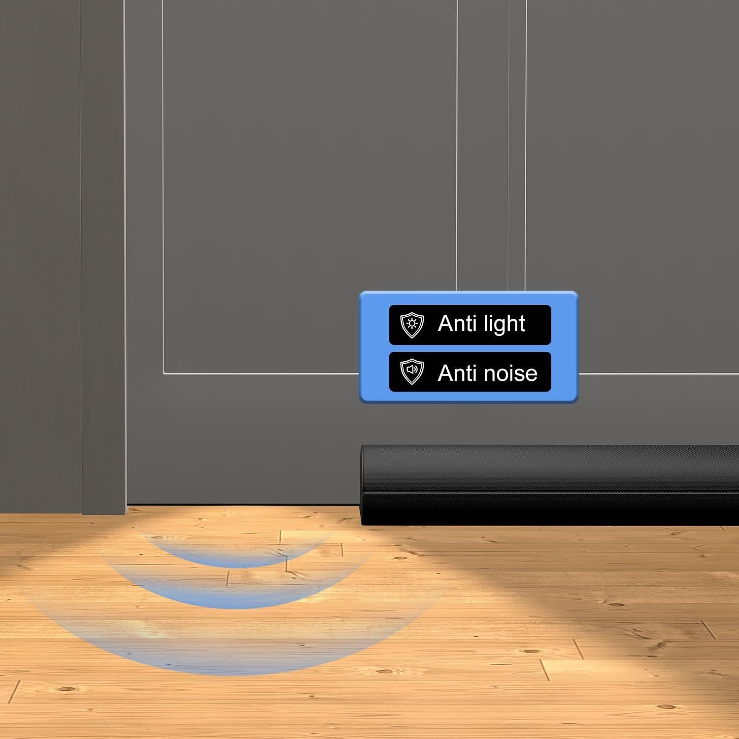 Tope de Corriente de Aire TONINT 91.44 cm Negro Silicona