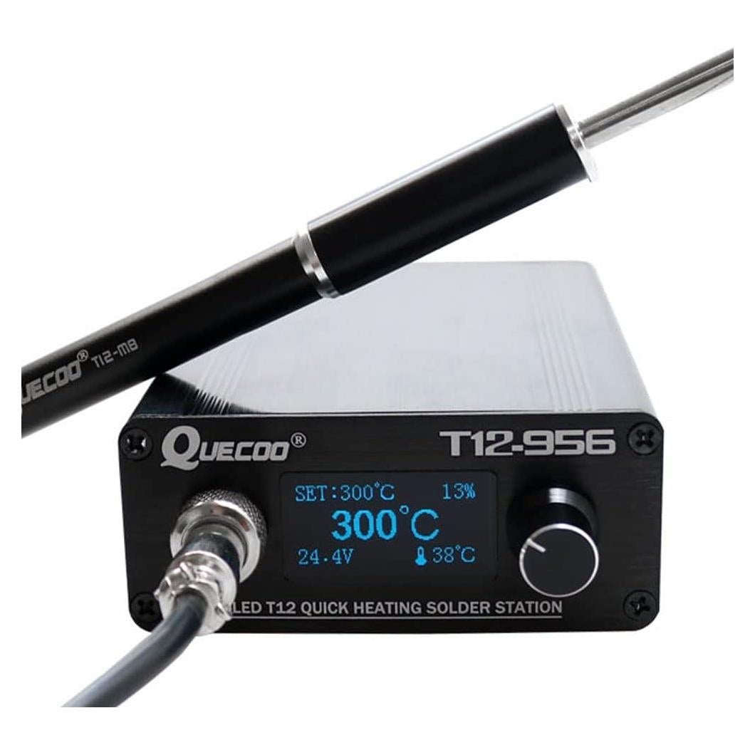 Estación de soldadura QUECOO T12-956 75W OLED portátil