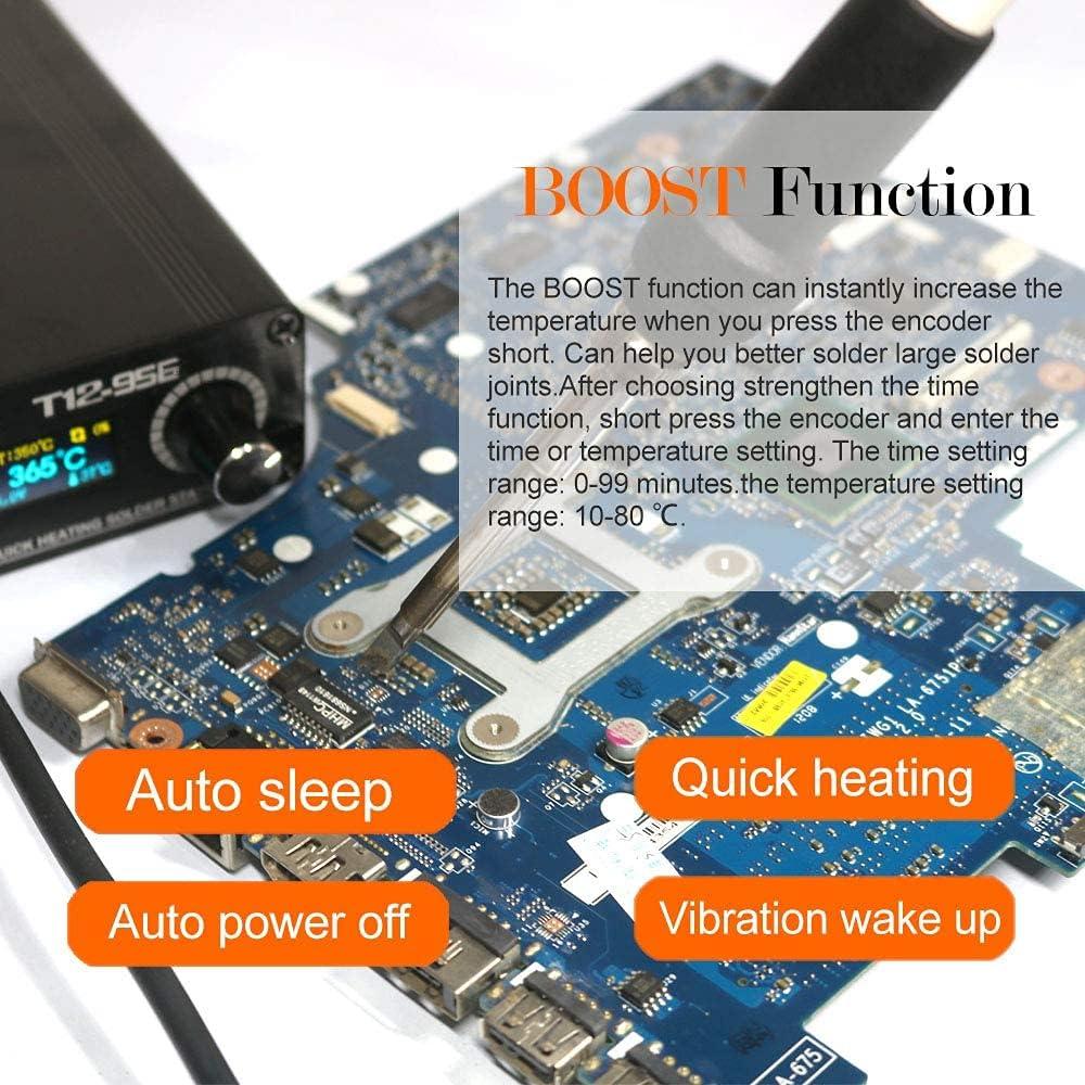 Estación de soldadura QUECOO T12-956 75W OLED portátil