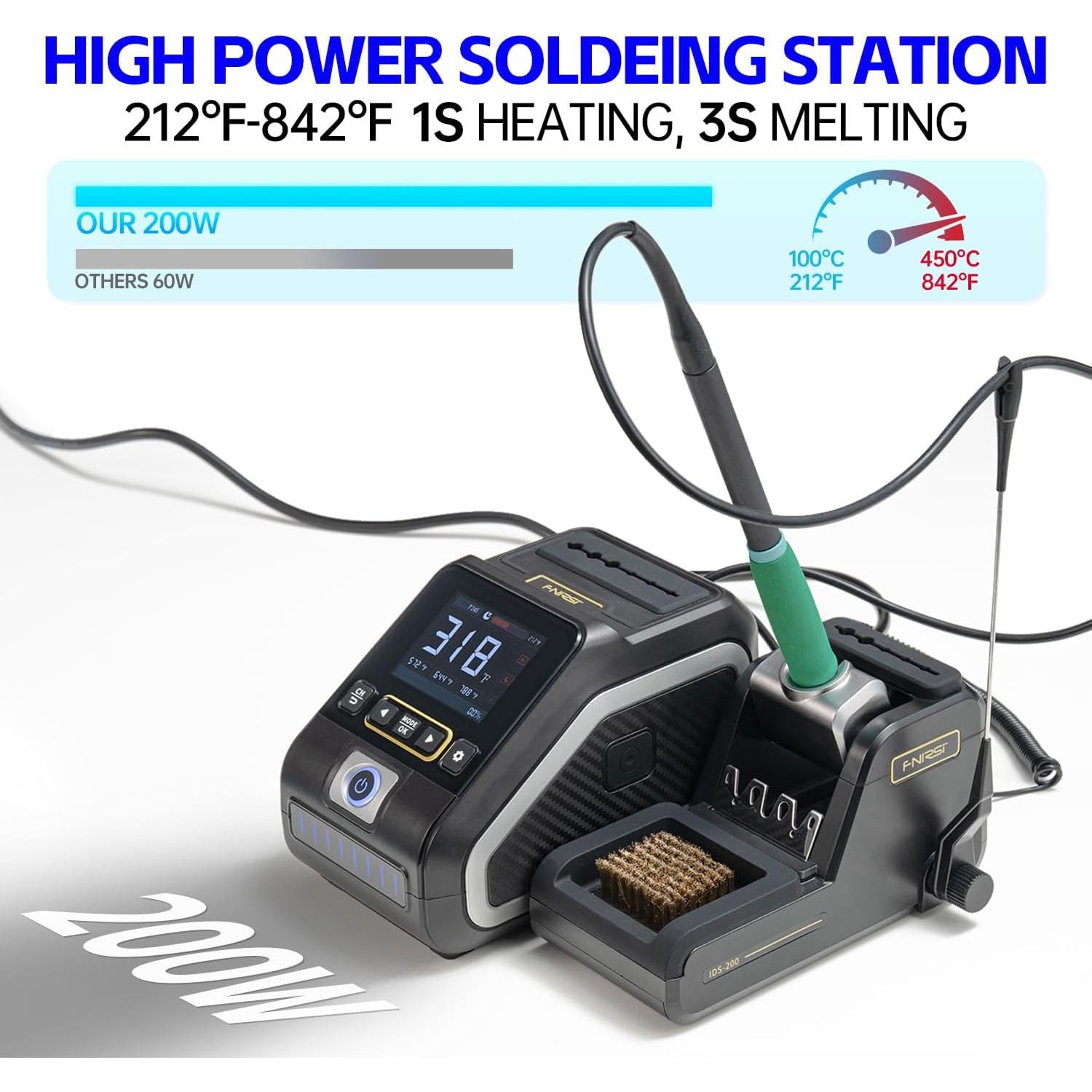 Estación de Soldadura FNIRSI DWS-200 200W Pantalla Color