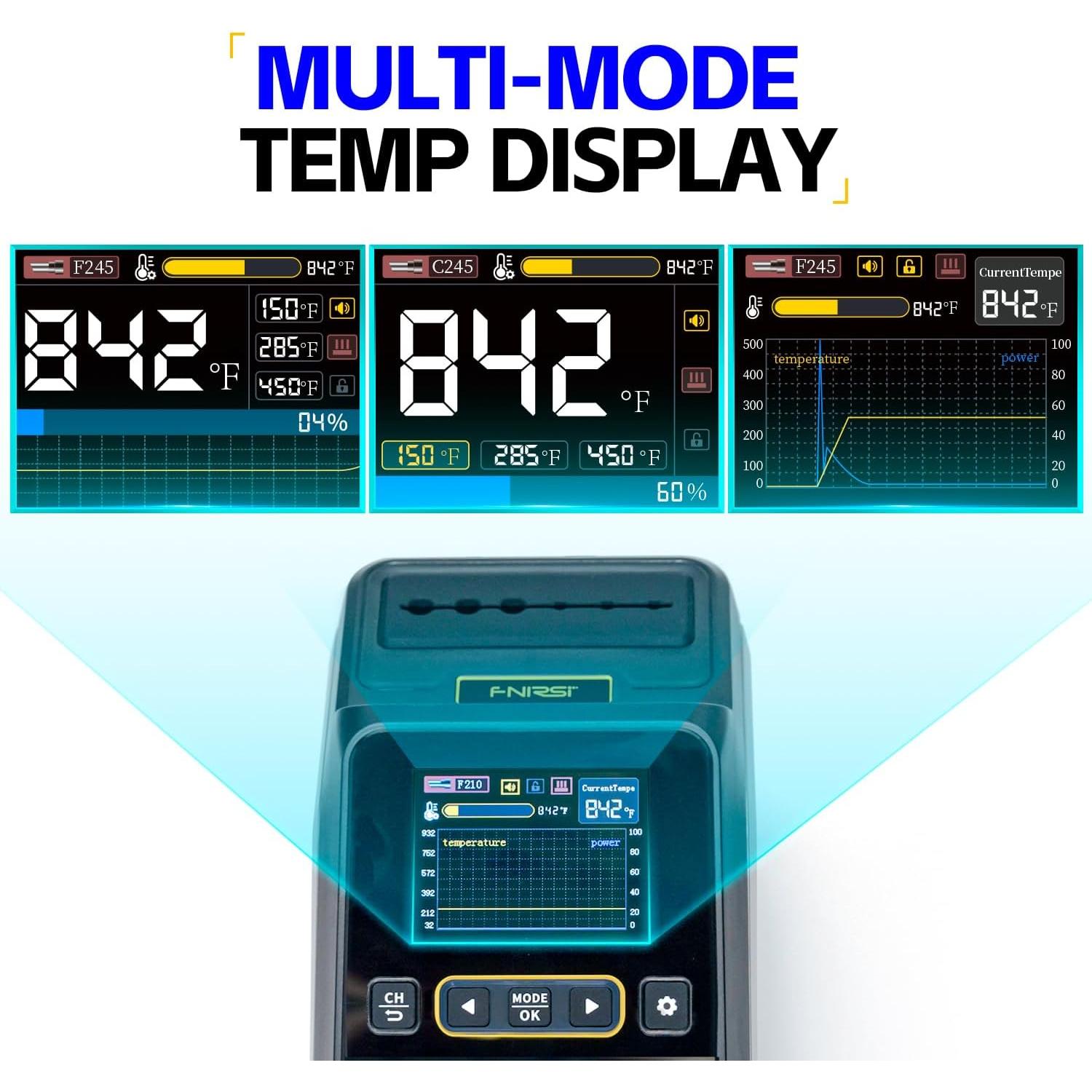 Estación de Soldadura FNIRSI DWS-200 200W Pantalla Color