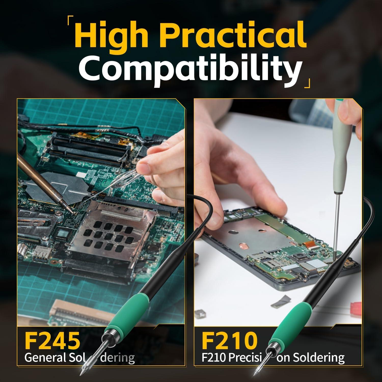 Estación de Soldadura FNIRSI DWS-200 200W Pantalla Color