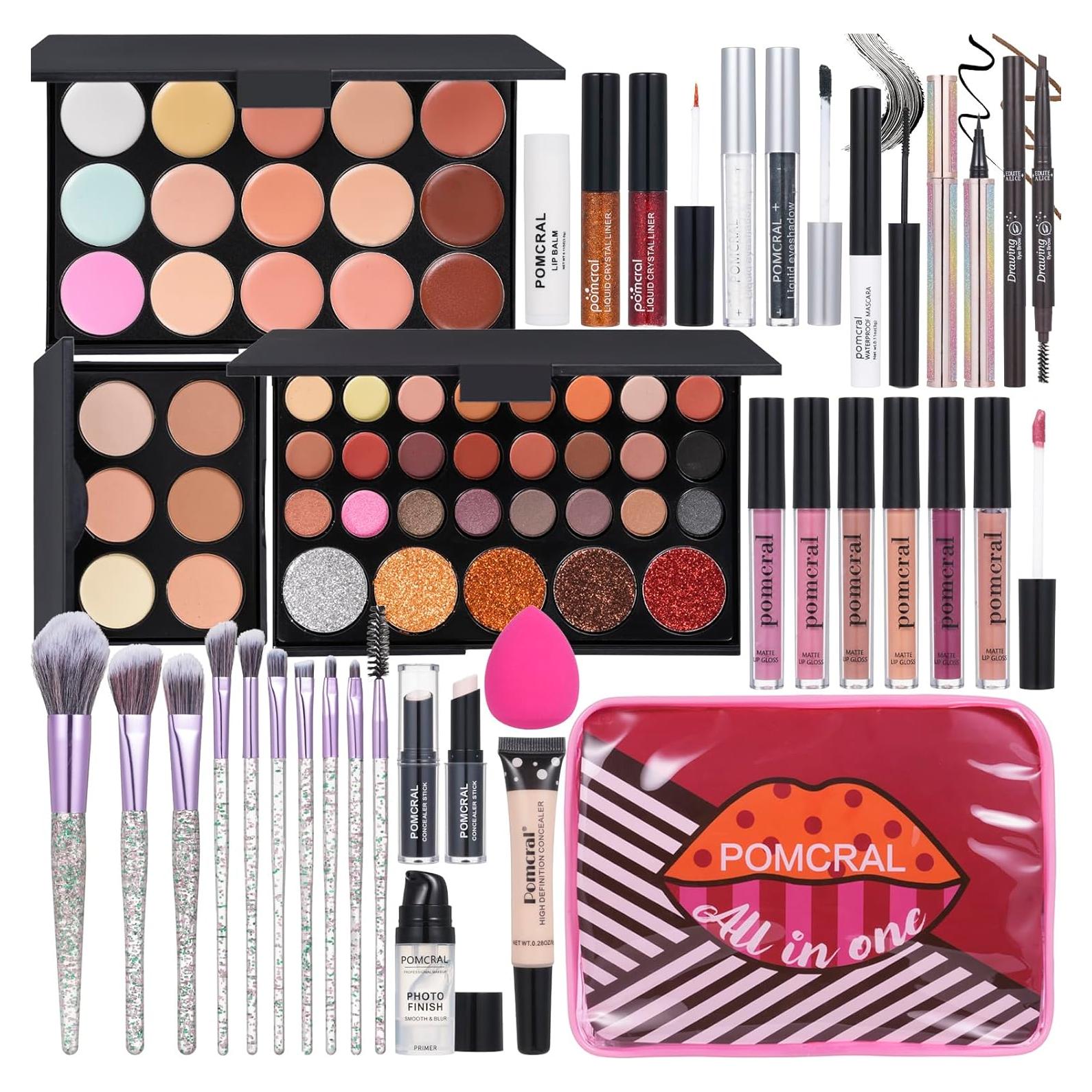 Kit de Maquillaje Completo Pomcral para Principiantes