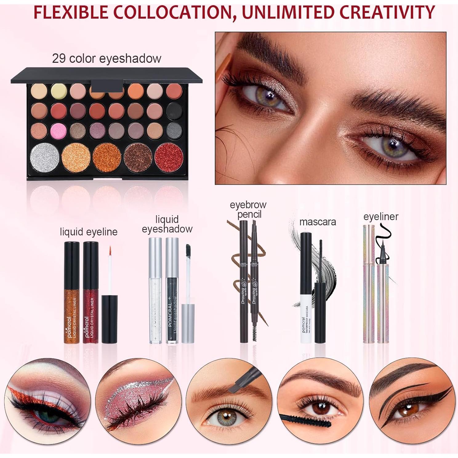 Kit de Maquillaje Completo Pomcral para Principiantes