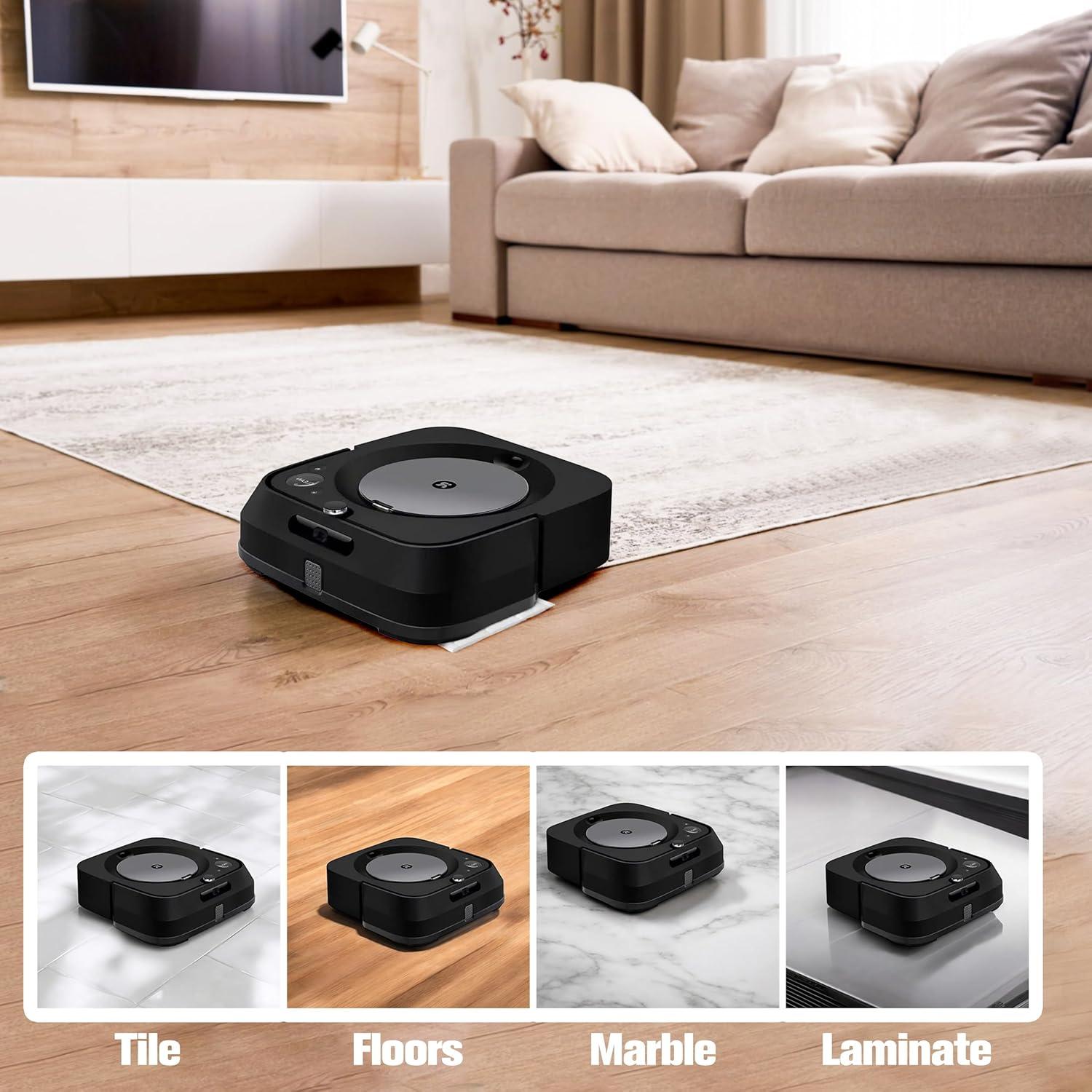 Paquete de 6 almohadillas de limpieza seca Badong para iRobot Braava Jet M6