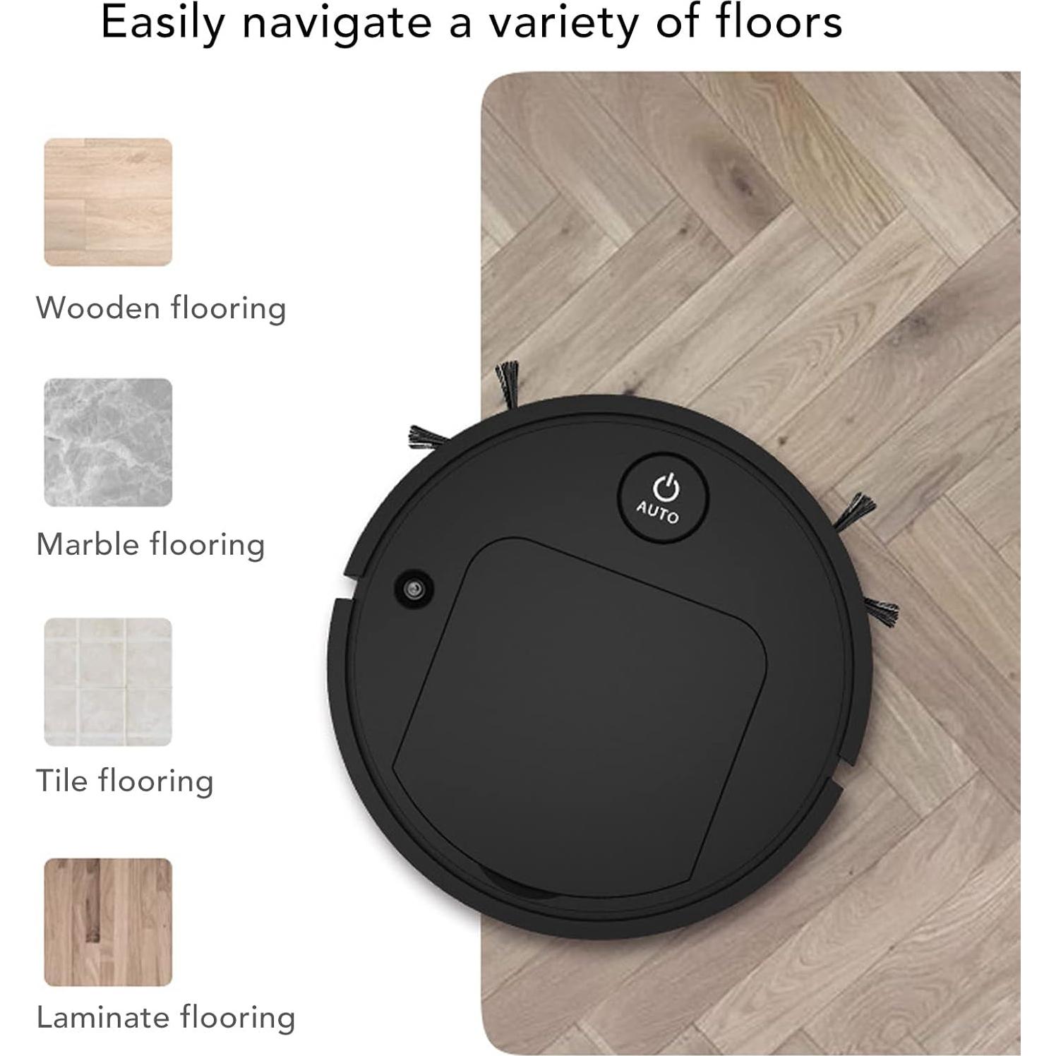 Robot Aspirador Inteligente NDNCZDHC 3 en 1 Negro 1800Pa