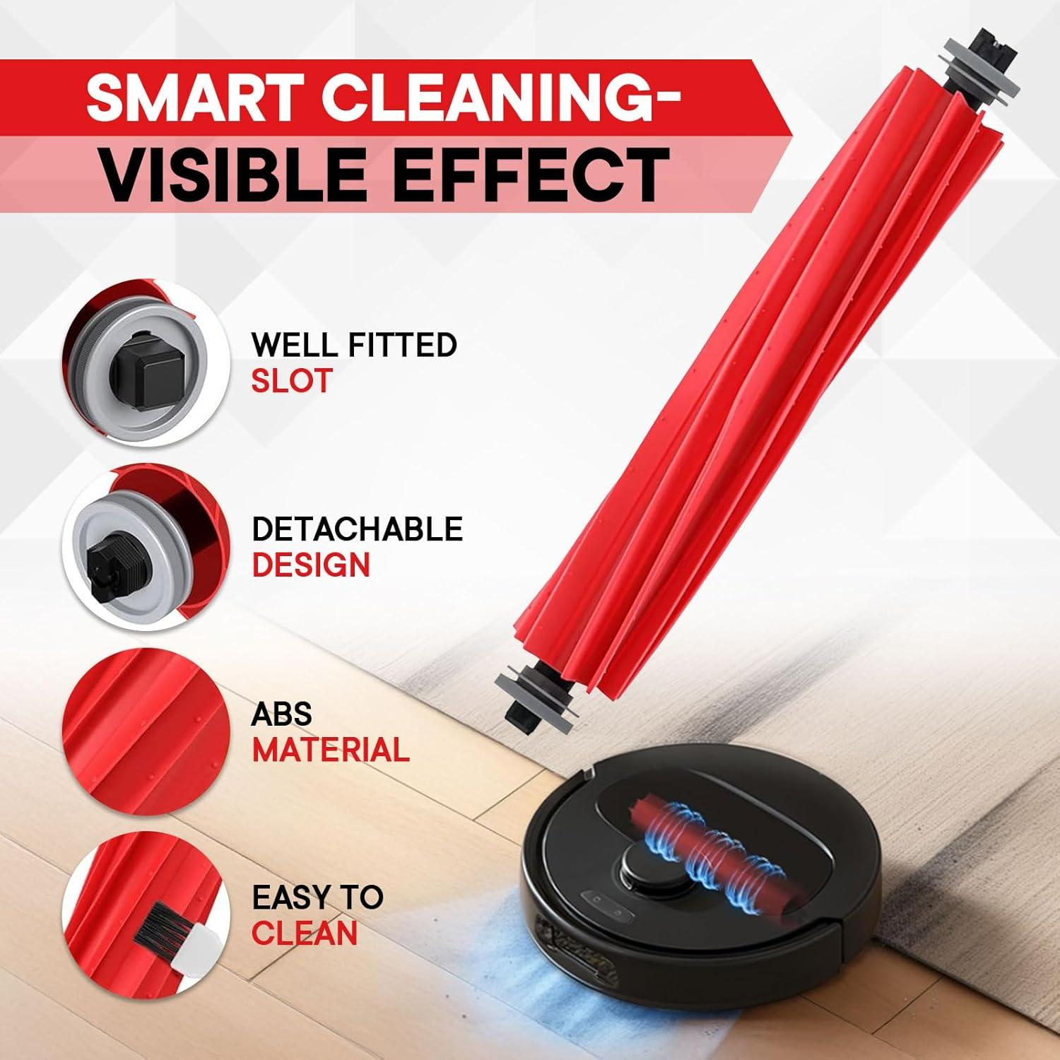 Paquete de 4 Cepillos de Repuesto Chrostion para Roborock Q7 y S7