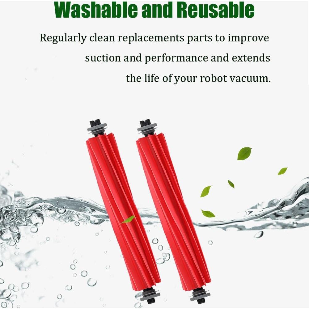 Paquete de 4 Cepillos de Repuesto Chrostion para Roborock Q7 y S7