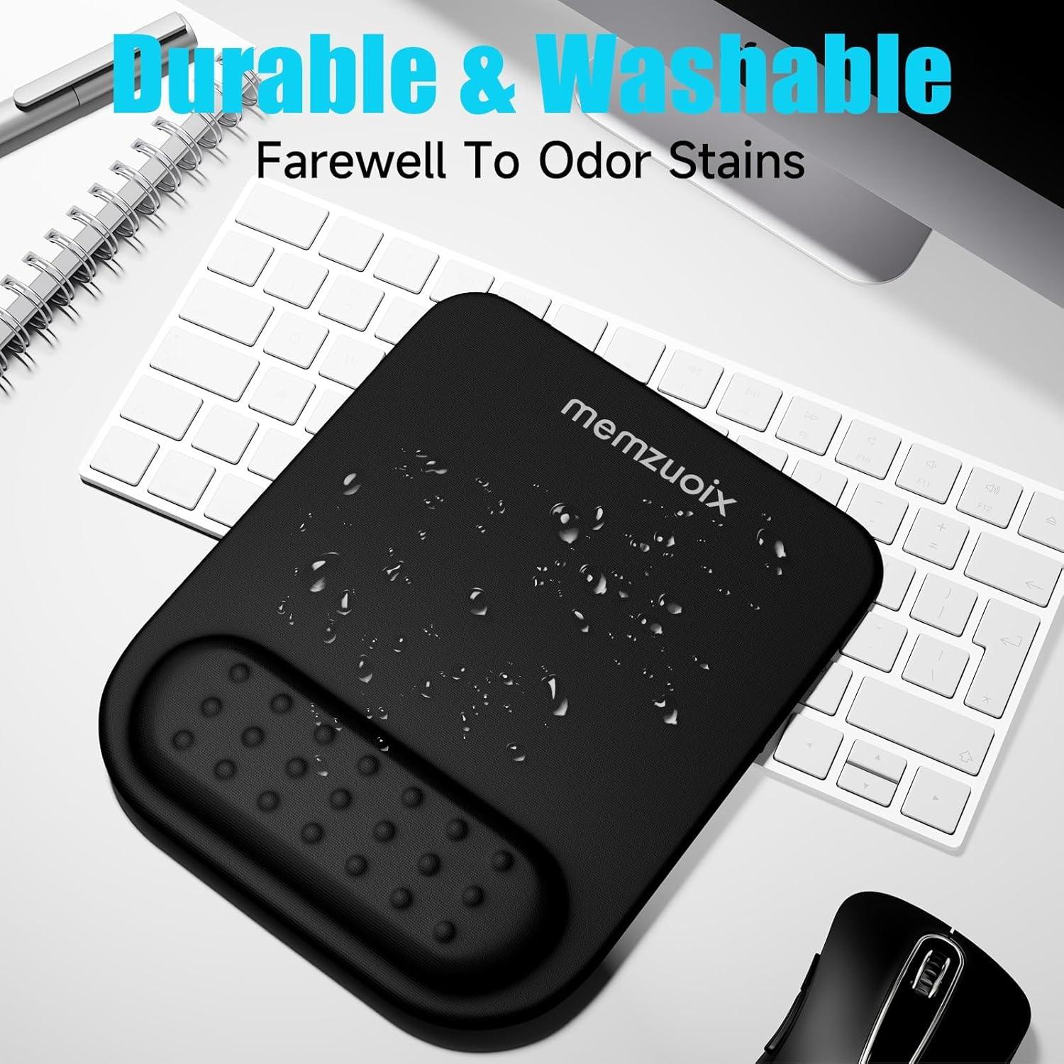 Almohadilla de Ratón Ergonómica Memzuoix Negra con Soporte