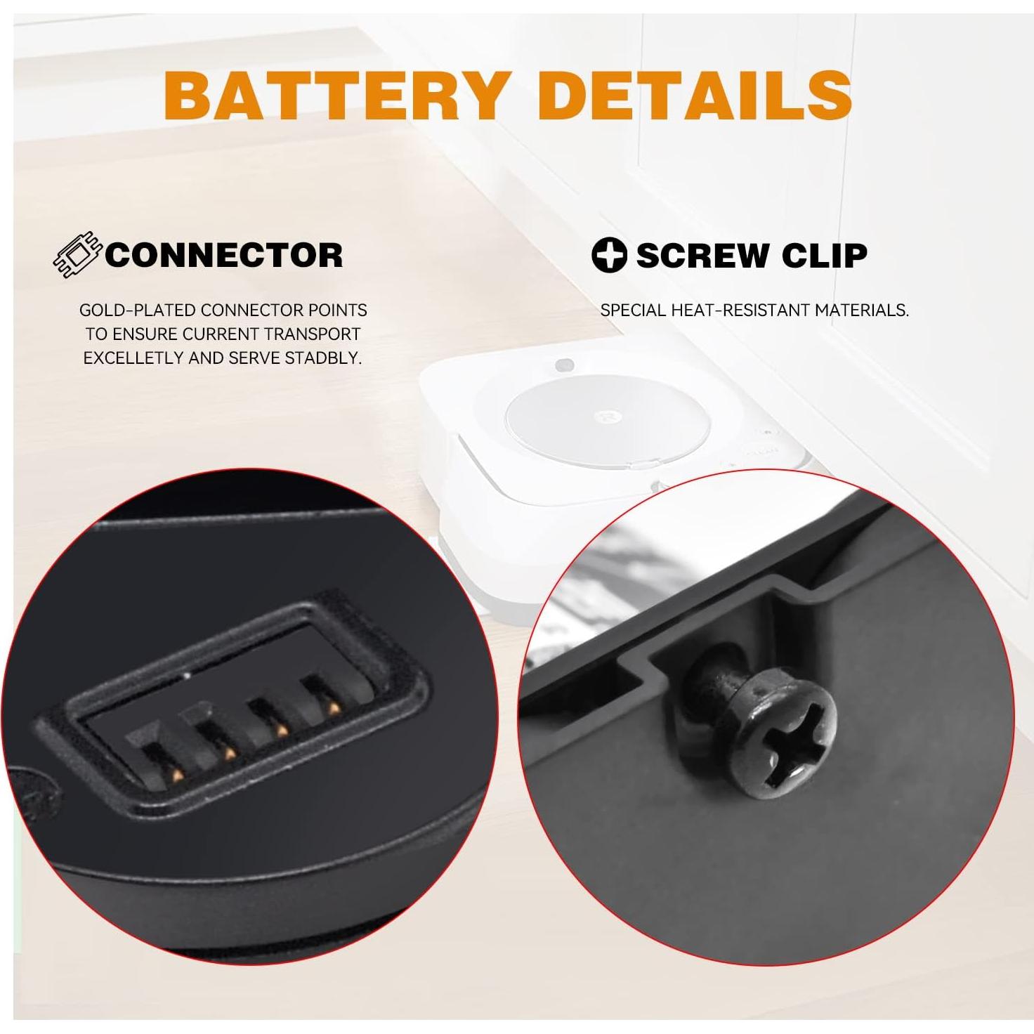 Batería de Litio ión ABL-C para iRobot Braava Jet M6 10.8V