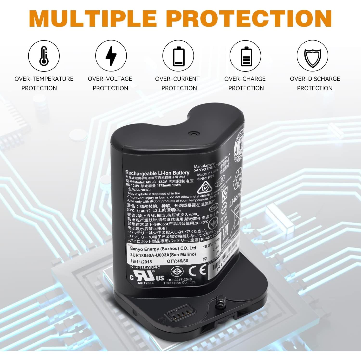 Batería de Litio ión ABL-C para iRobot Braava Jet M6 10.8V