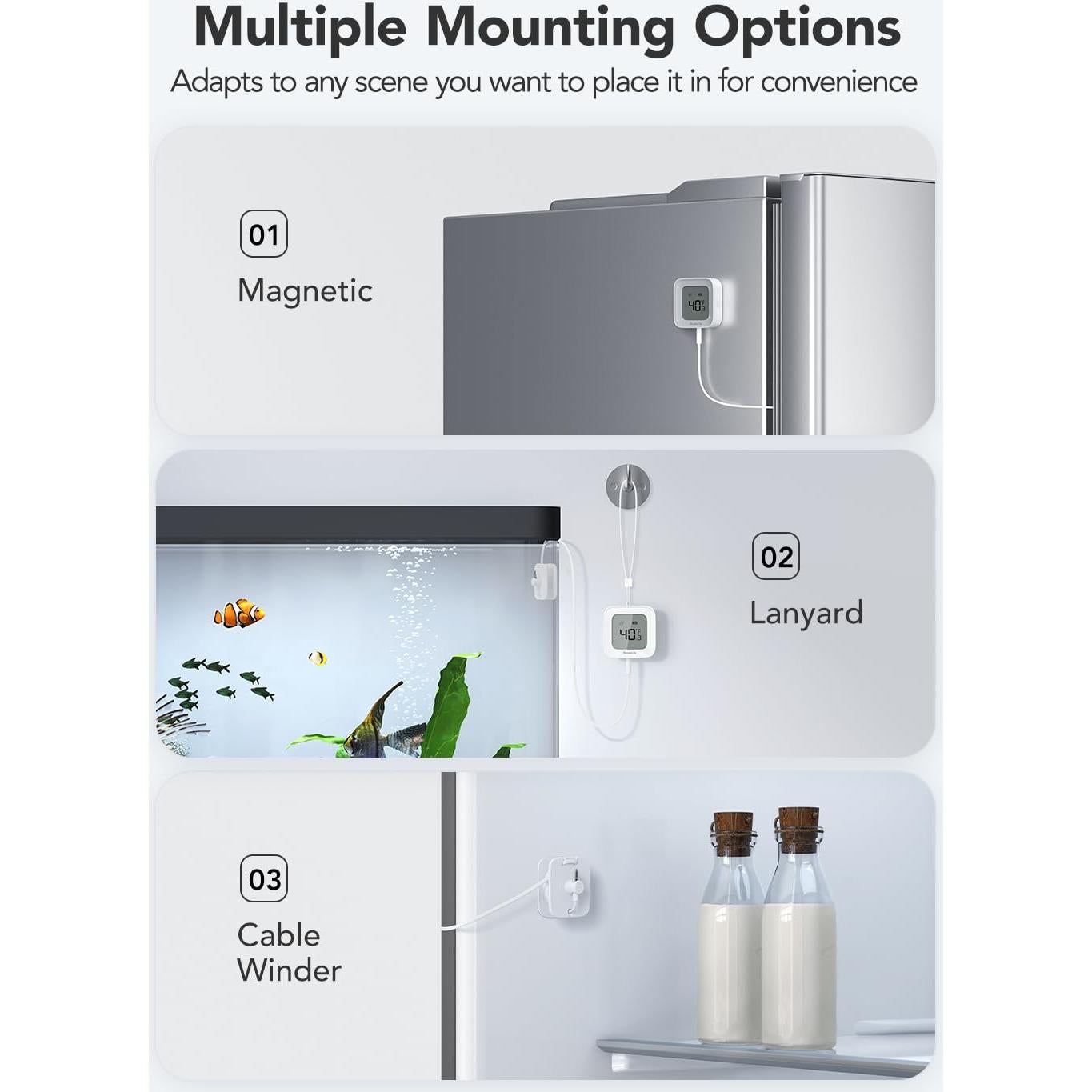 Termómetro WiFi GoveeLife H5108 con Alarma y Pantalla LCD