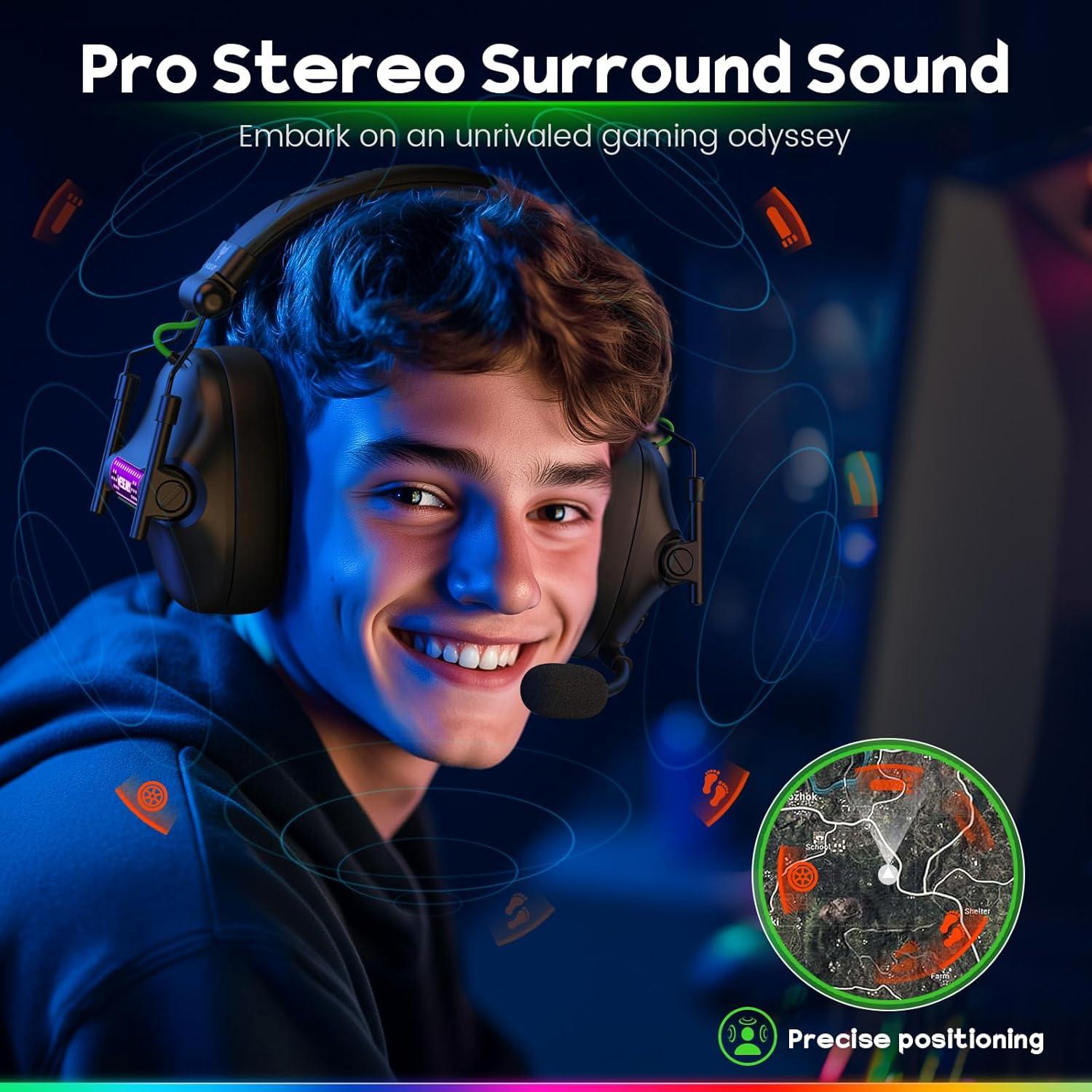 Auriculares Inalámbricos WESEARY WG2 para Juegos - 50 Horas Batería