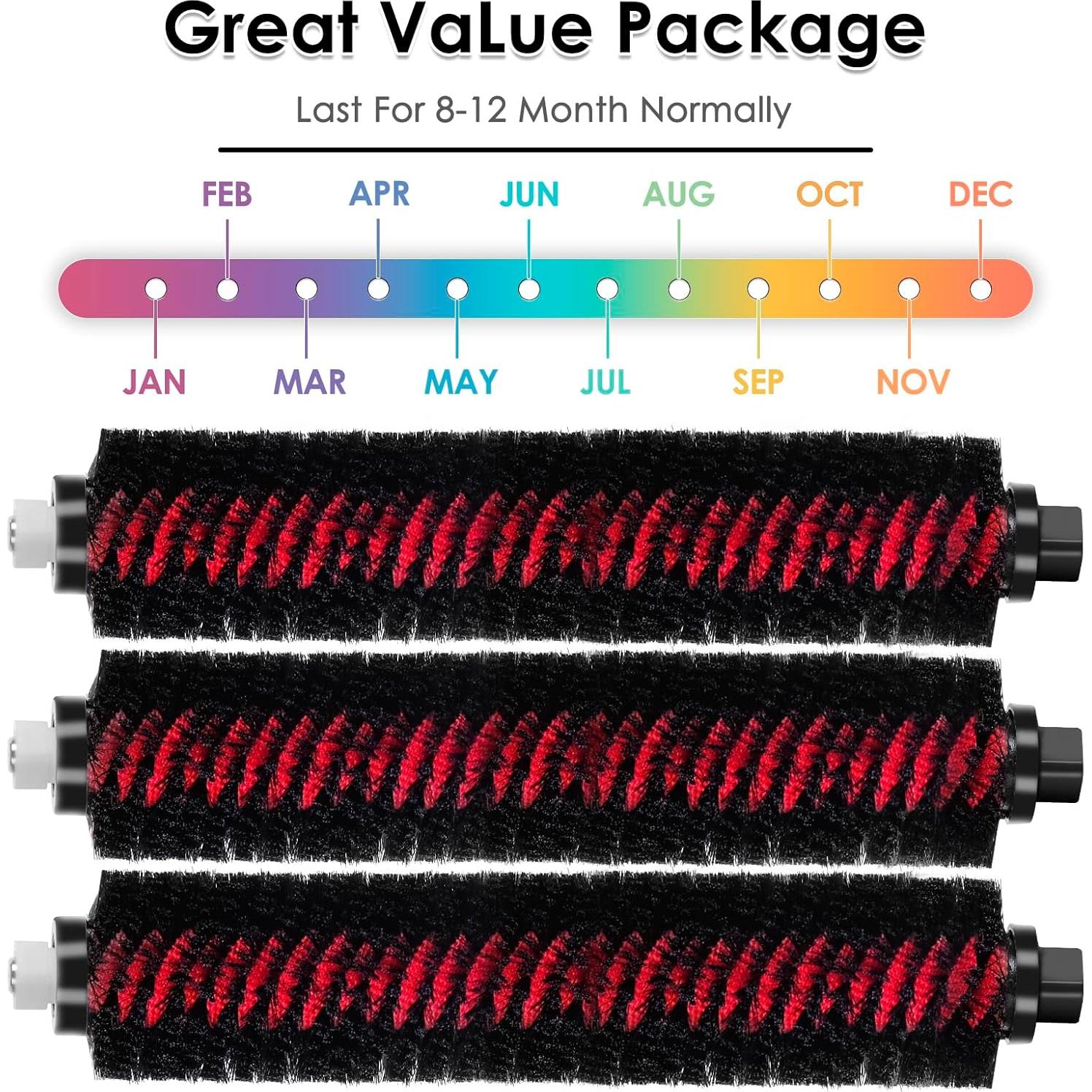 3 Cepillos de Limpieza Alta Velocidad CHAIN PEAK para Roborock S8