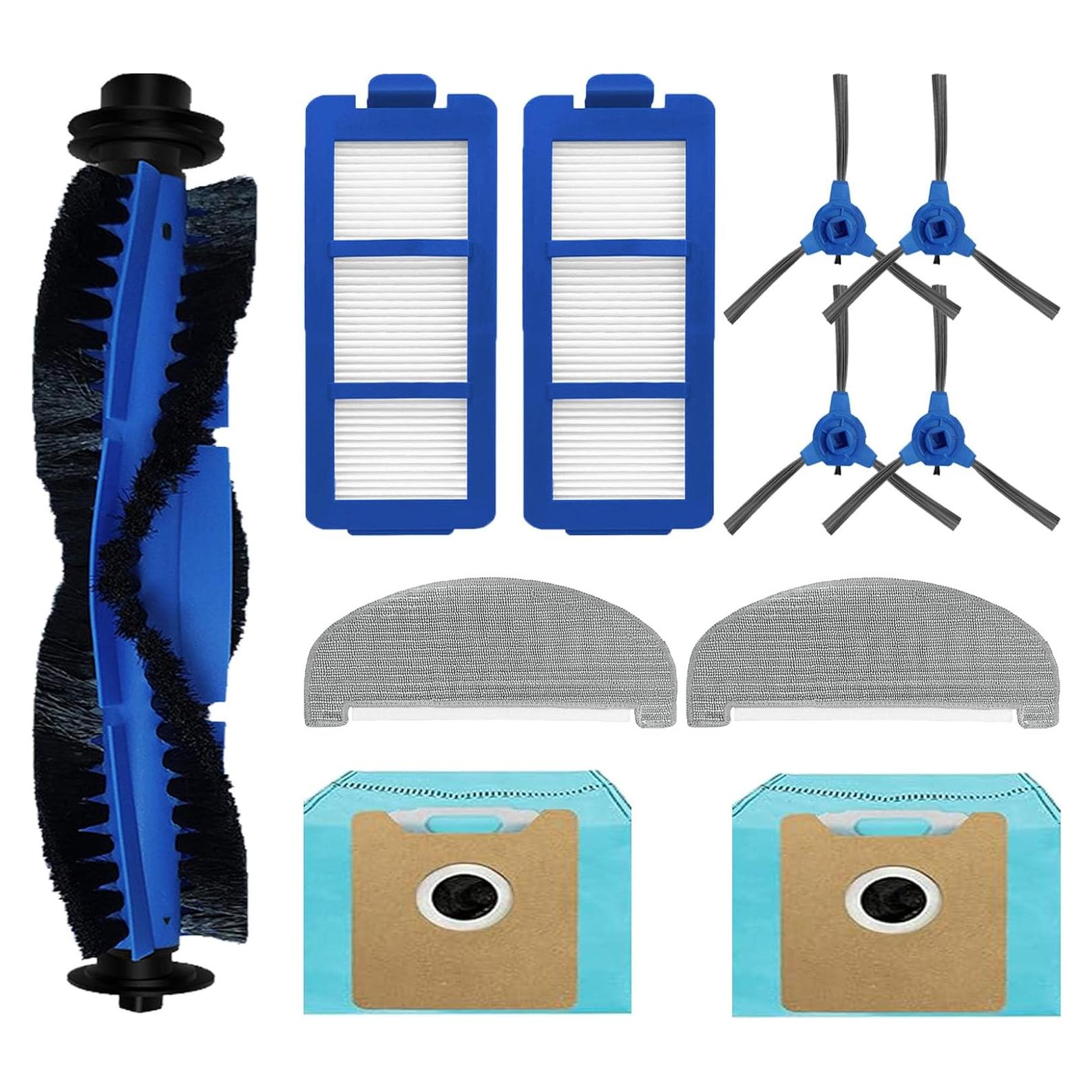 Accesorios de Repuesto Eufy RoboVac G40/G40+ - 1 Cepillo Principal, 4 Laterales, 2 Filtros HEPA, 2 Paños