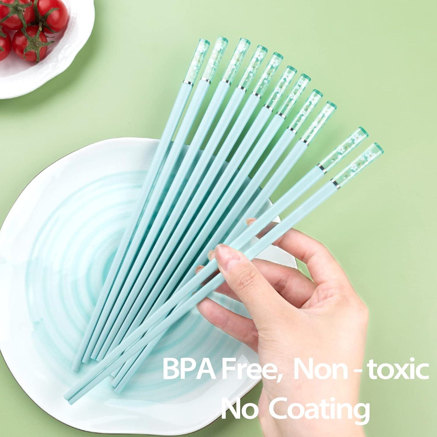 5 Pares de Palillos Reutilizables PYBBO de Fibra de Vidrio 24.3 cm