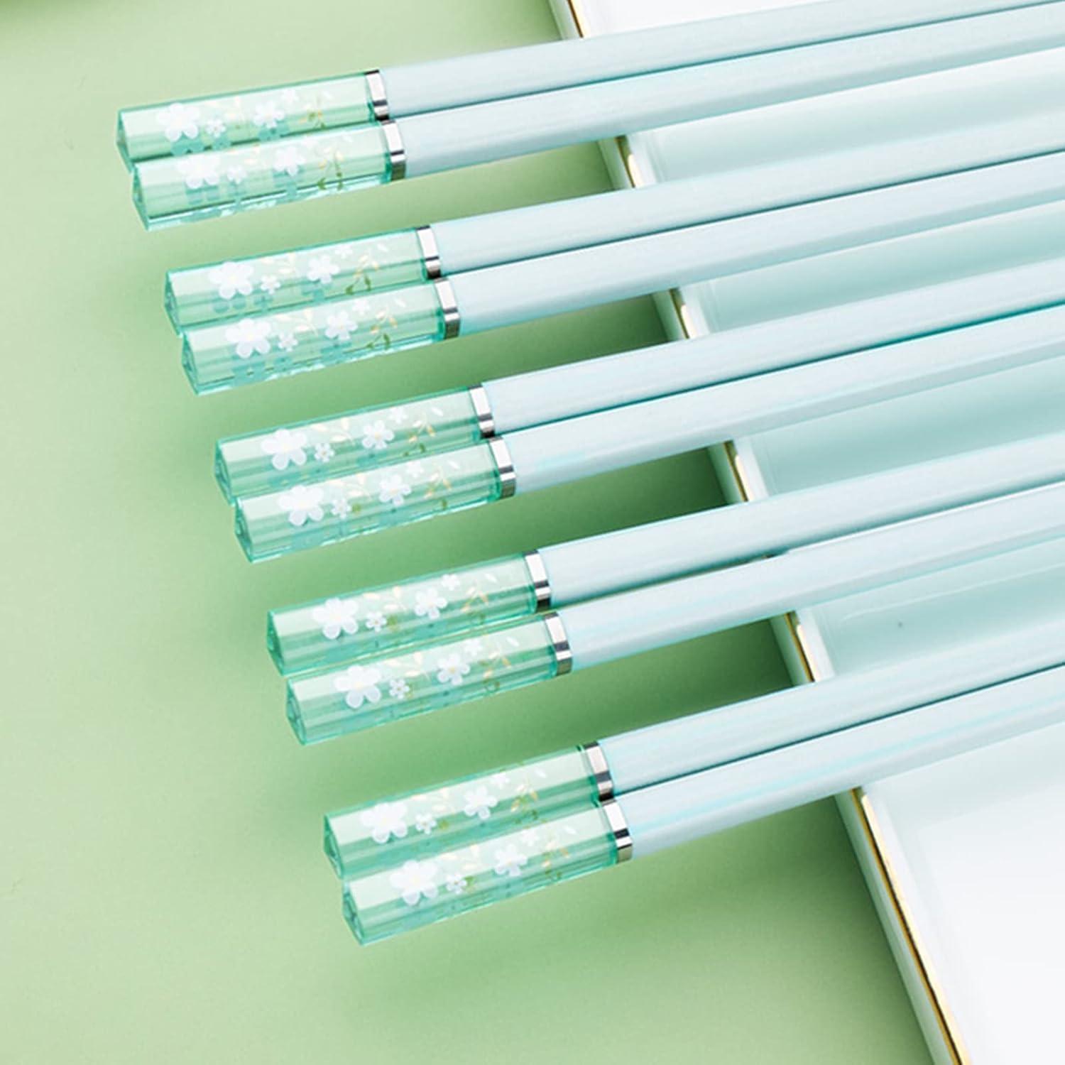 5 Pares de Palillos Reutilizables PYBBO de Fibra de Vidrio 24.3 cm