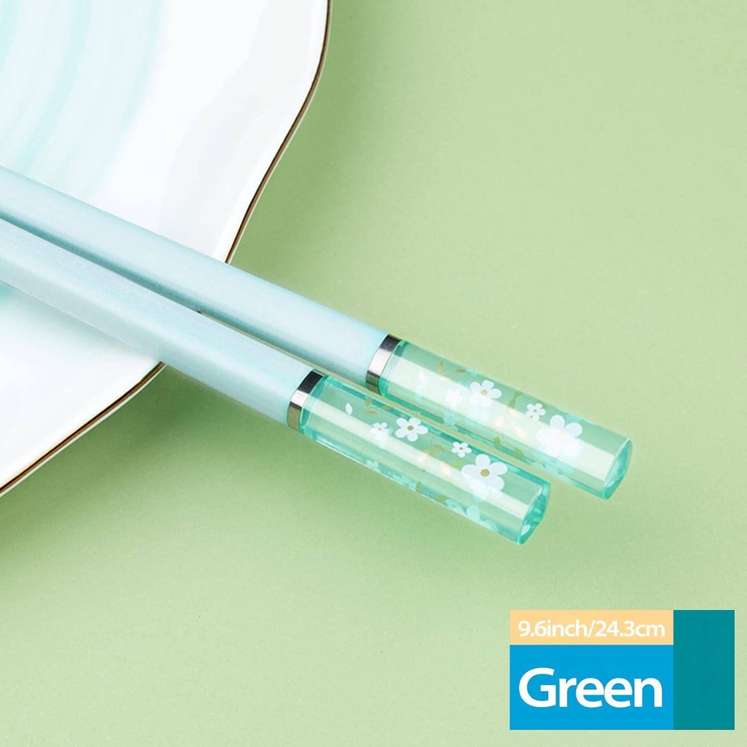 5 Pares de Palillos Reutilizables PYBBO de Fibra de Vidrio 24.3 cm