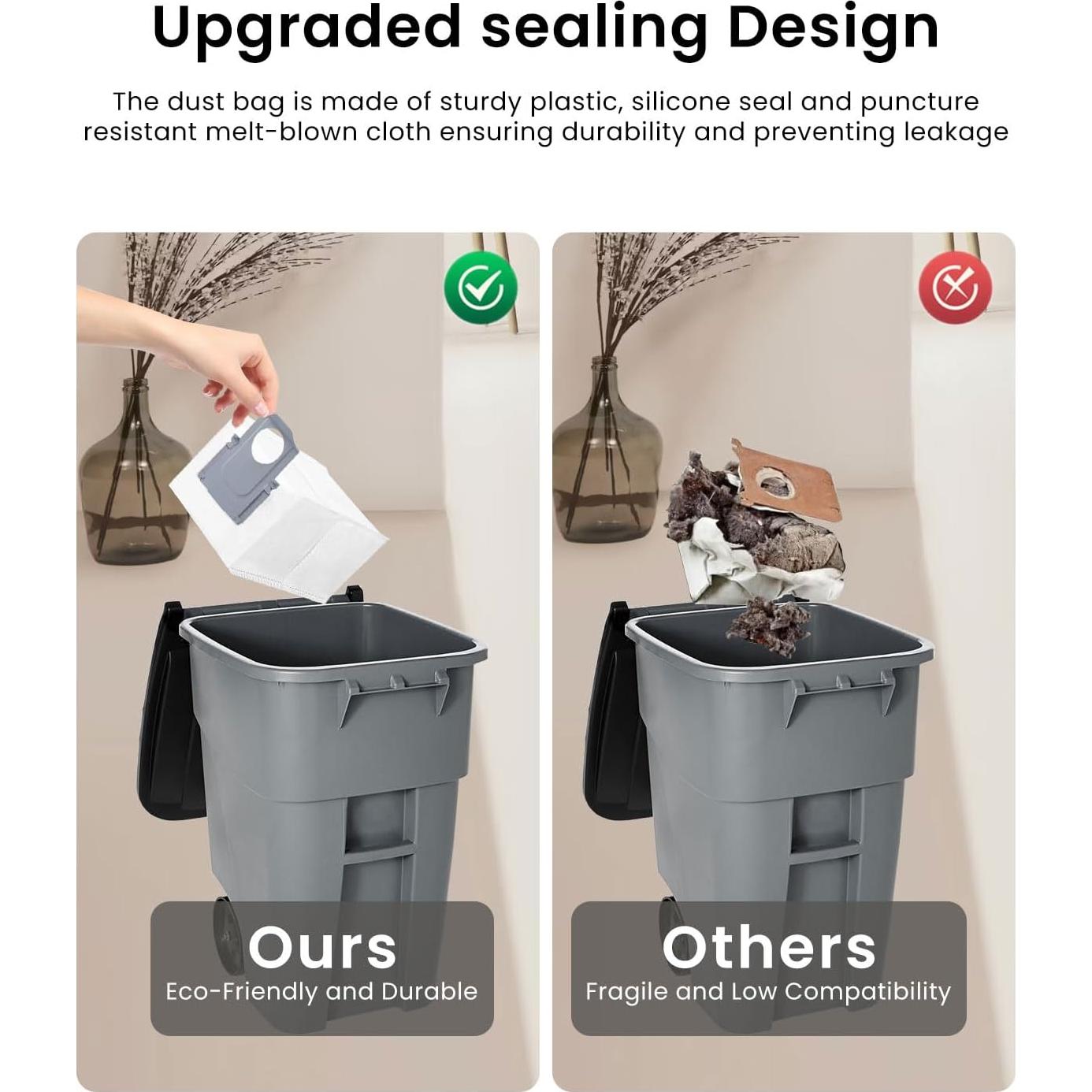 Bolsa de Polvo Desechable Rrochio 2.7L para Aspiradoras QRevo