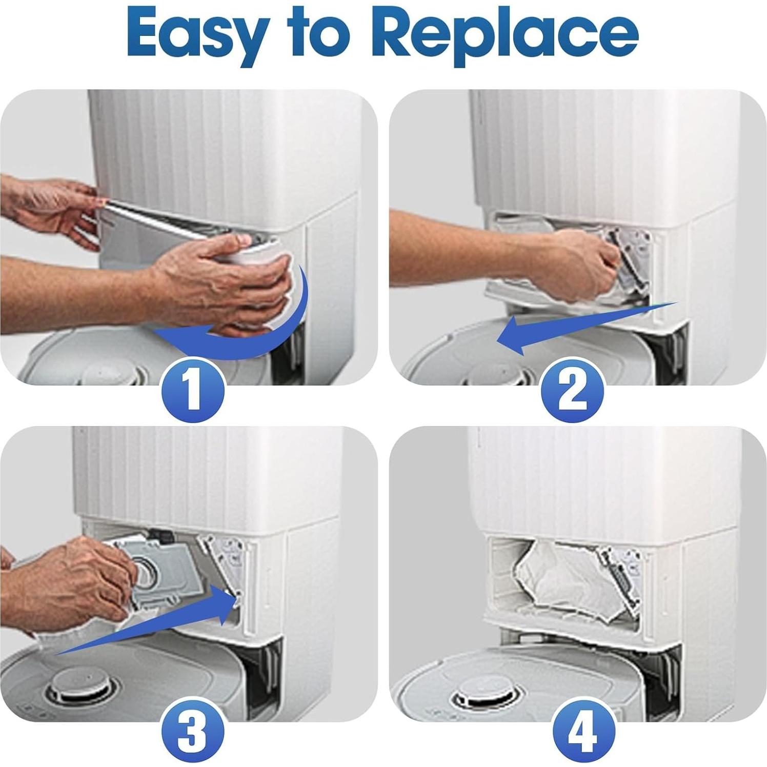 14 Bolsas de Repuesto para Aspiradora Roborock Qrevo S8 MaxV