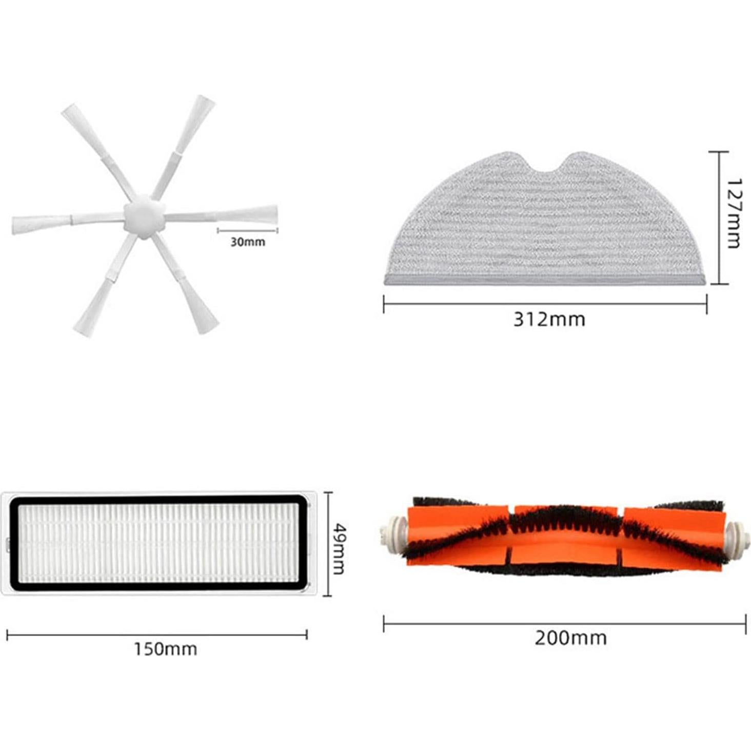 Kit de Reemplazo para Aspiradora Mijia 1C/2C - Filtros y Cepillos