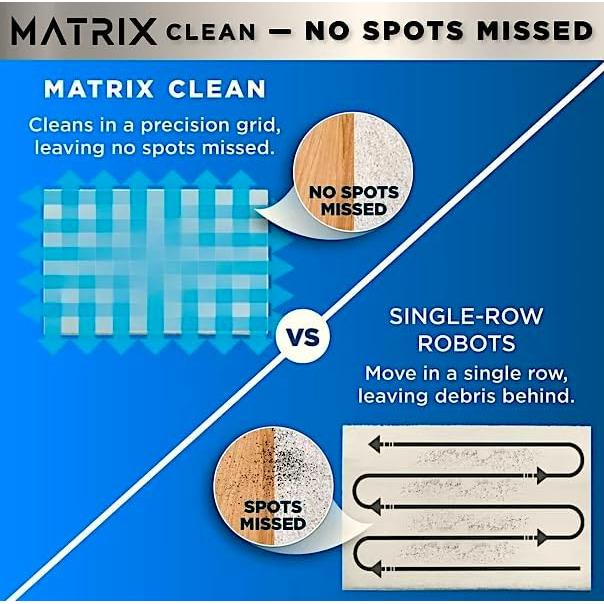 Shark RV2300 Matrix Robot Vacuum with No Spots Missed on Carpets & Hard Floors, Precision Home Mapping, Perfect for Pet Hair, Wi-Fi, Gray (Renewed)