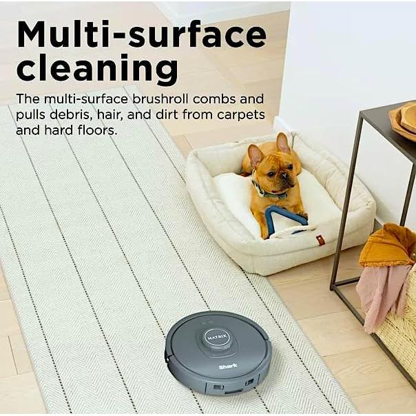 Shark RV2300 Matrix Robot Vacuum with No Spots Missed on Carpets & Hard Floors, Precision Home Mapping, Perfect for Pet Hair, Wi-Fi, Gray (Renewed)