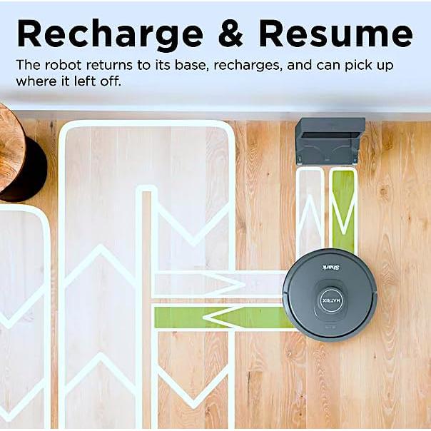 Shark RV2300 Matrix Robot Vacuum with No Spots Missed on Carpets & Hard Floors, Precision Home Mapping, Perfect for Pet Hair, Wi-Fi, Gray (Renewed)
