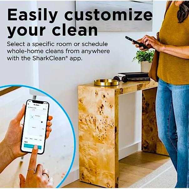 Shark RV2300 Matrix Robot Vacuum with No Spots Missed on Carpets & Hard Floors, Precision Home Mapping, Perfect for Pet Hair, Wi-Fi, Gray (Renewed)