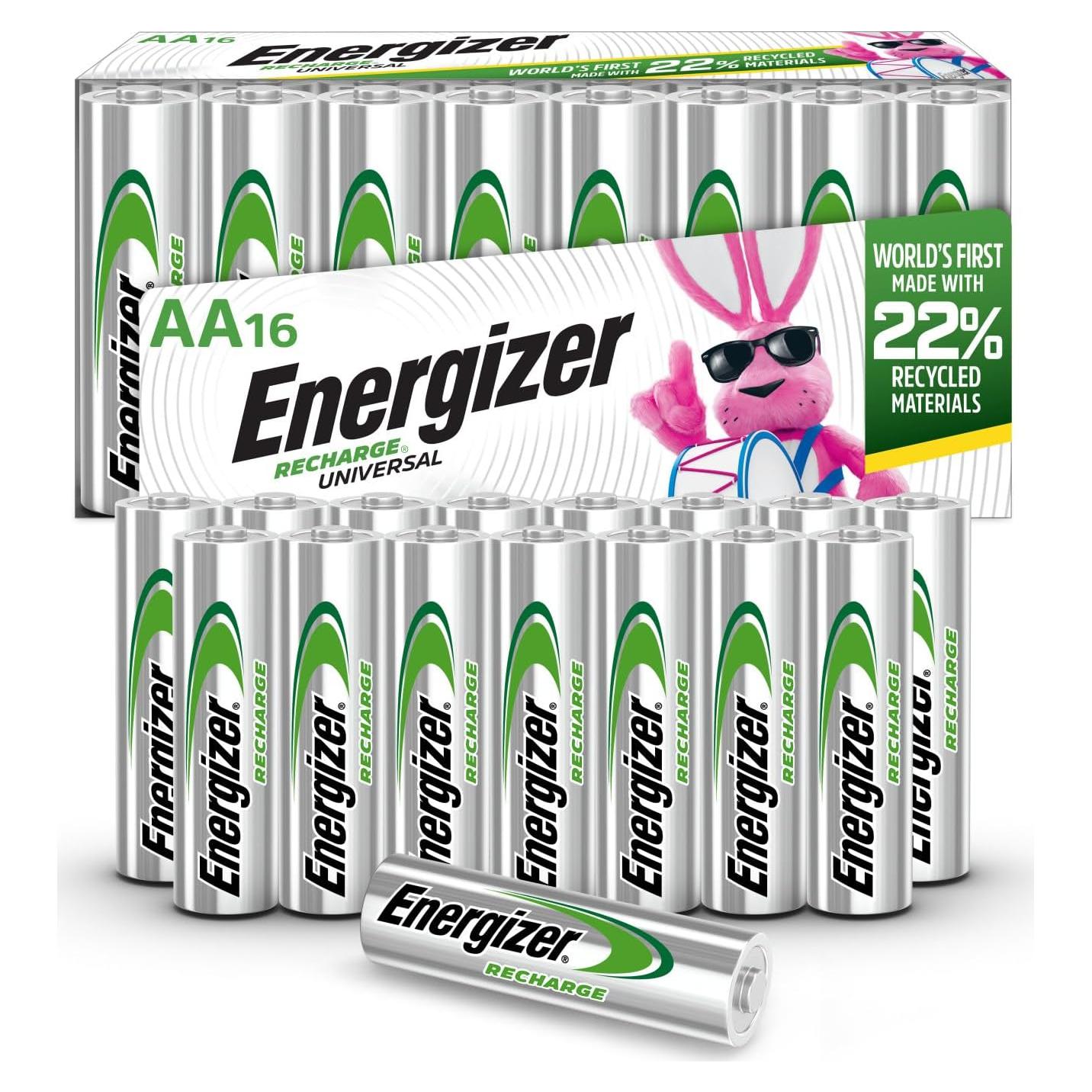Baterías Recargables AA Energizer 16 Piezas NiMH Ecológicas