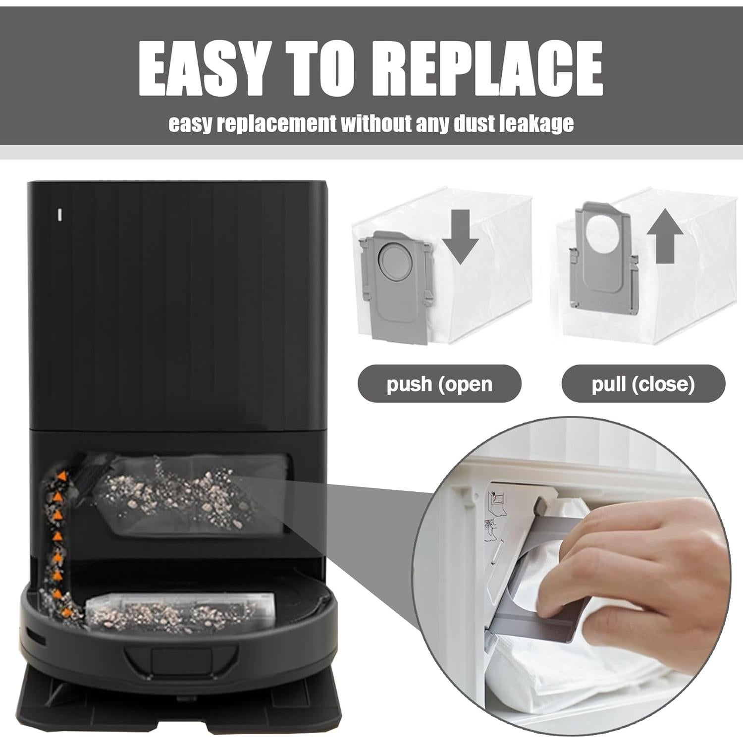 8 Bolsas de Polvo Compatibles Roborock QRevo 3L Alta Eficiencia