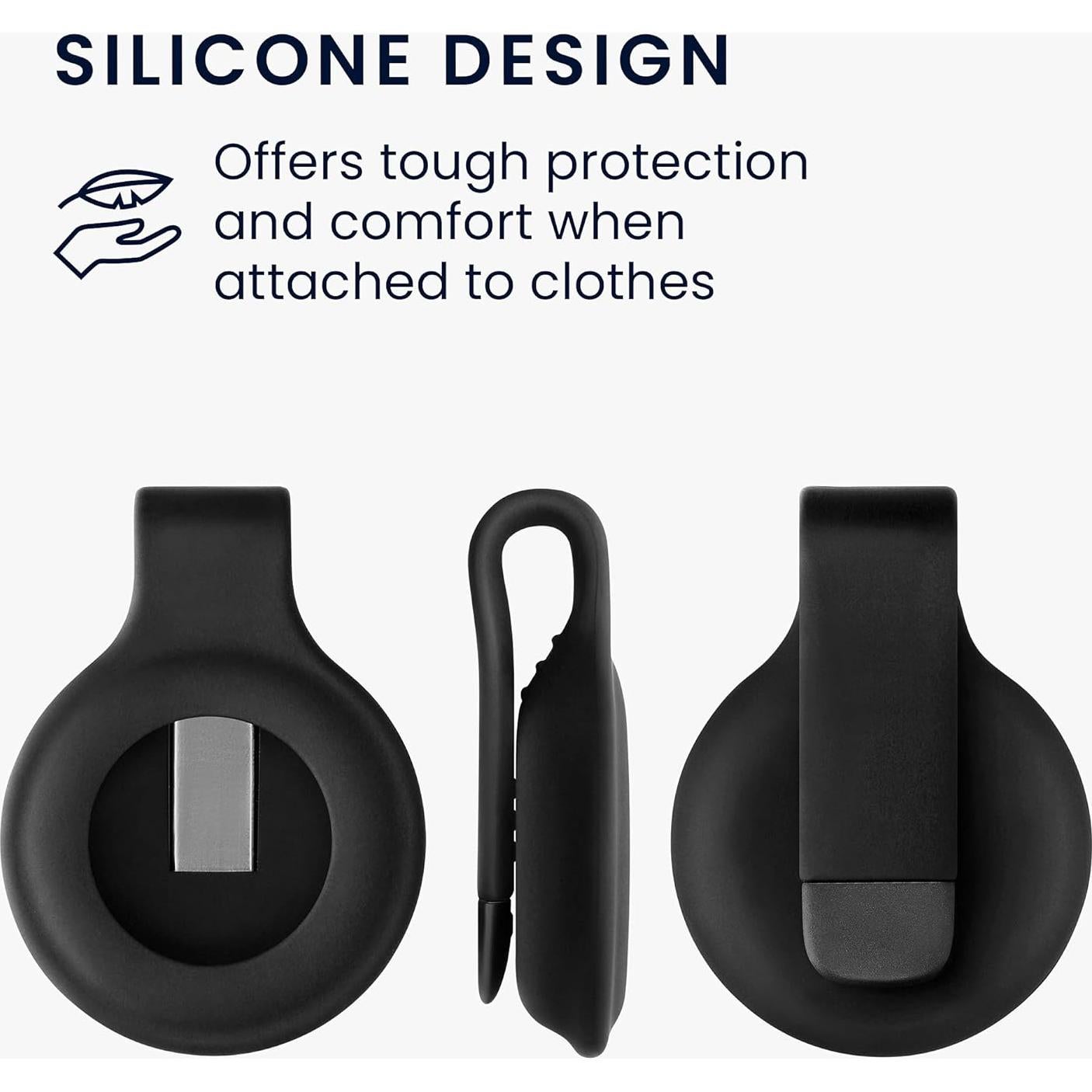 Clip de Silicona KW-Commerce para Apple AirTag - Negro