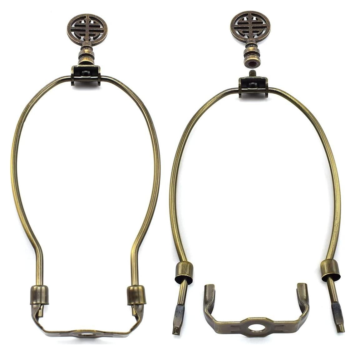 Soporte de Pantalla de Lámpara Antiguo 22.86cm con Símbolo