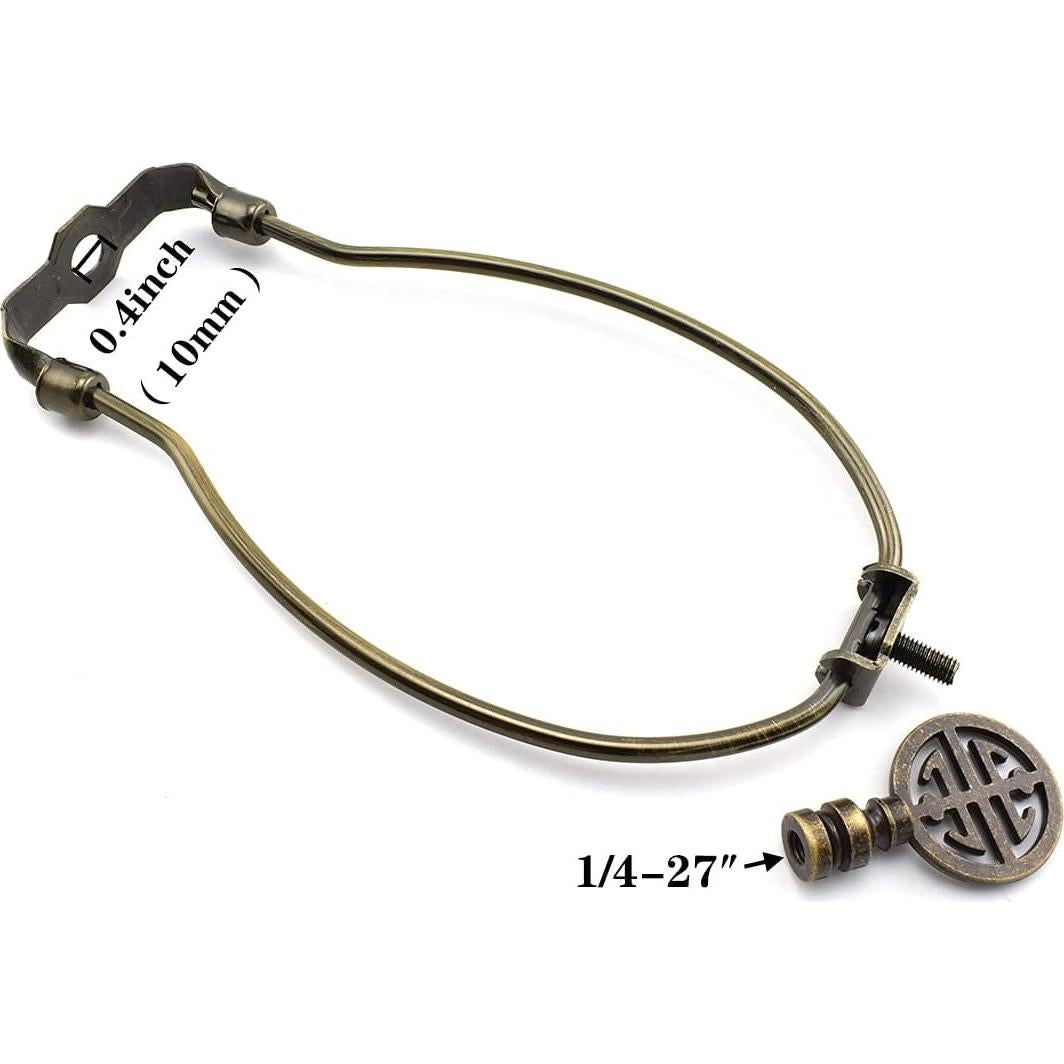 Soporte de Pantalla de Lámpara Antiguo 22.86cm con Símbolo