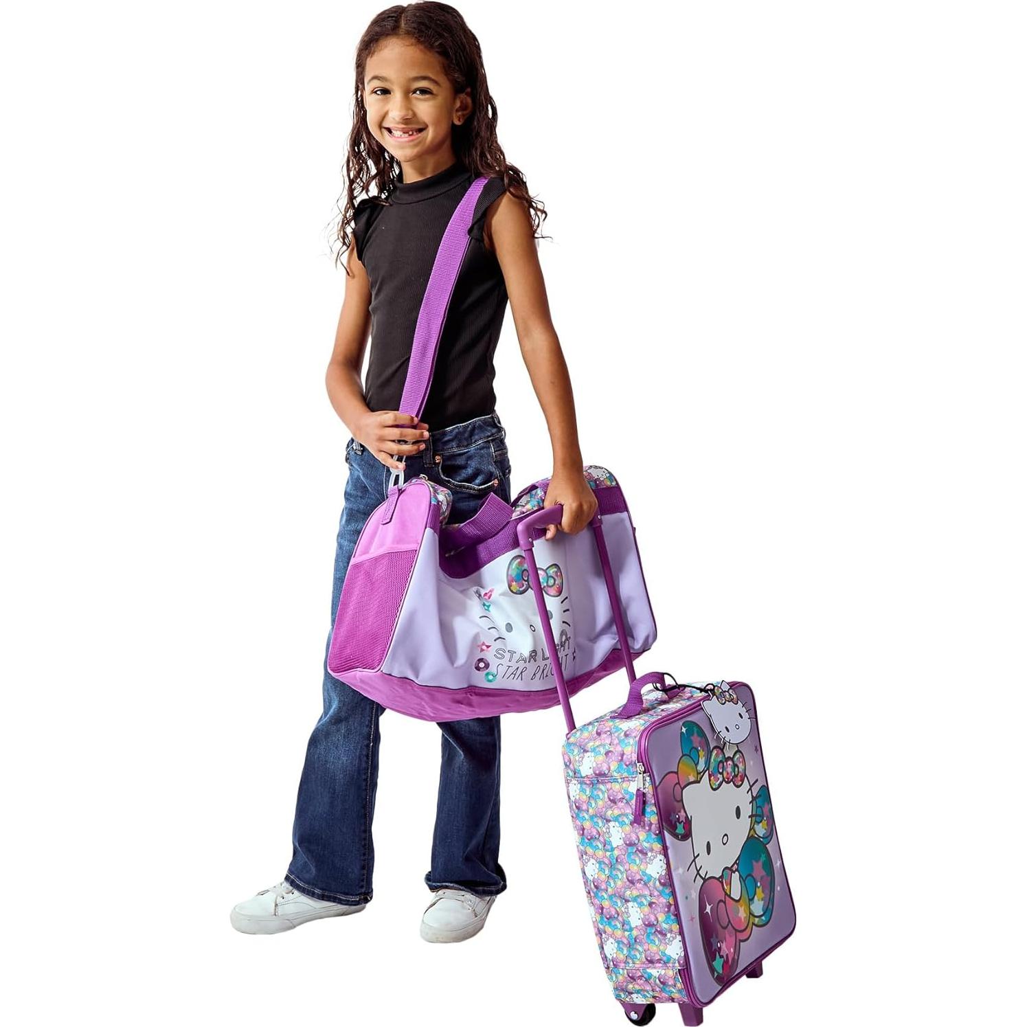 Set de Viaje Hello Kitty Starshine 3 Piezas Maletín y Duffle