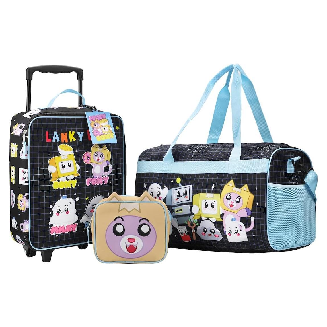 Conjunto de Viaje LankyBox Bioworld 4 Piezas con Maleta 35.56 cm