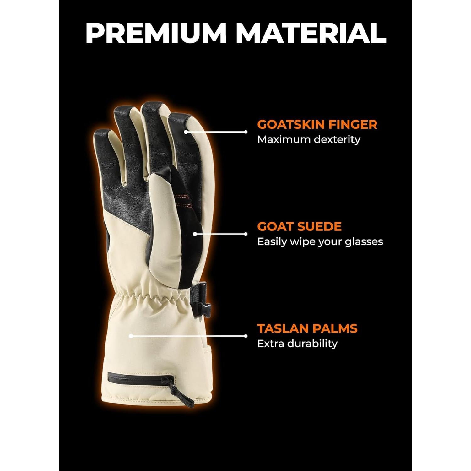 Guantes Eléctricos Calentados ORORO Unisex 7.4V Ajustables