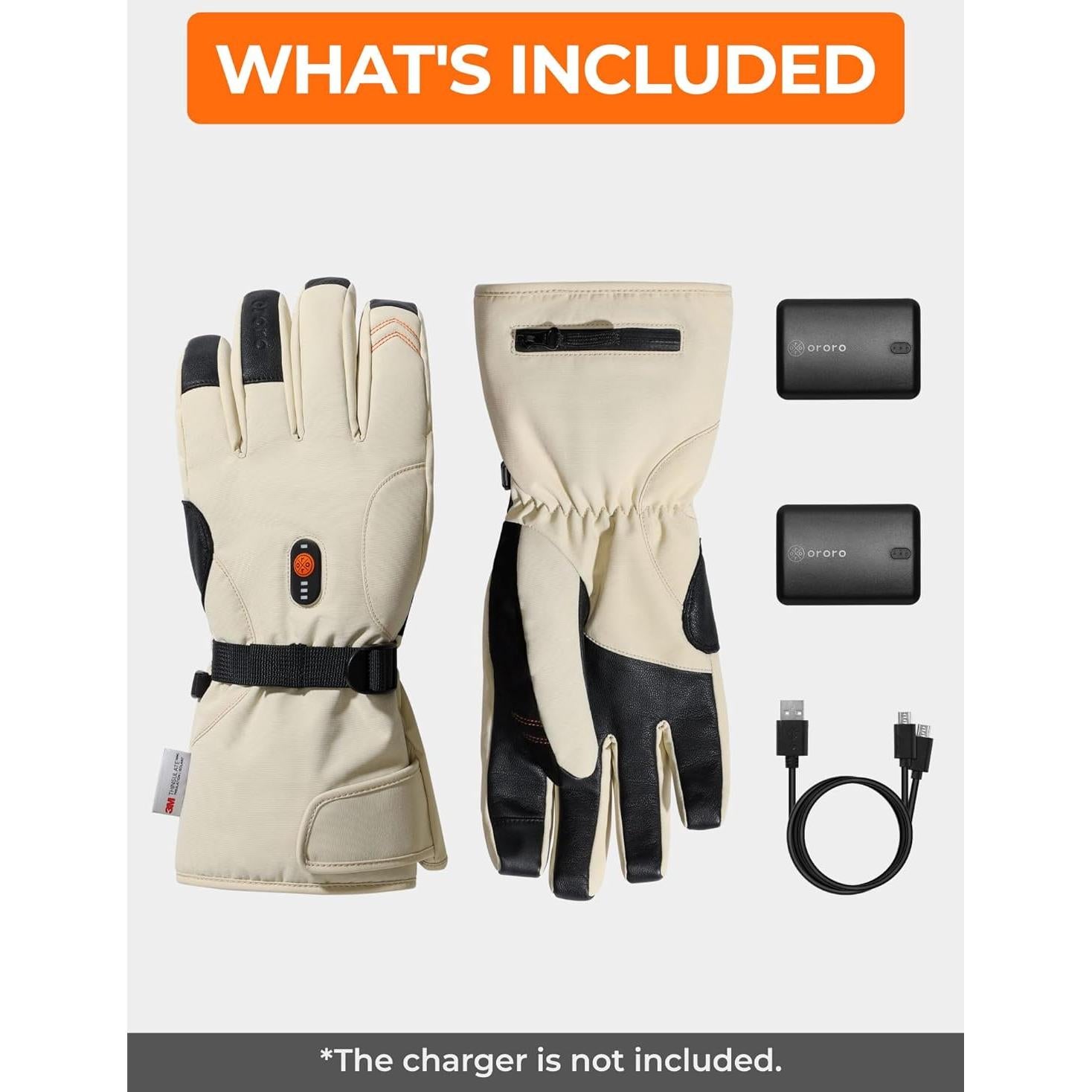 Guantes Eléctricos Calentados ORORO Unisex 7.4V Ajustables